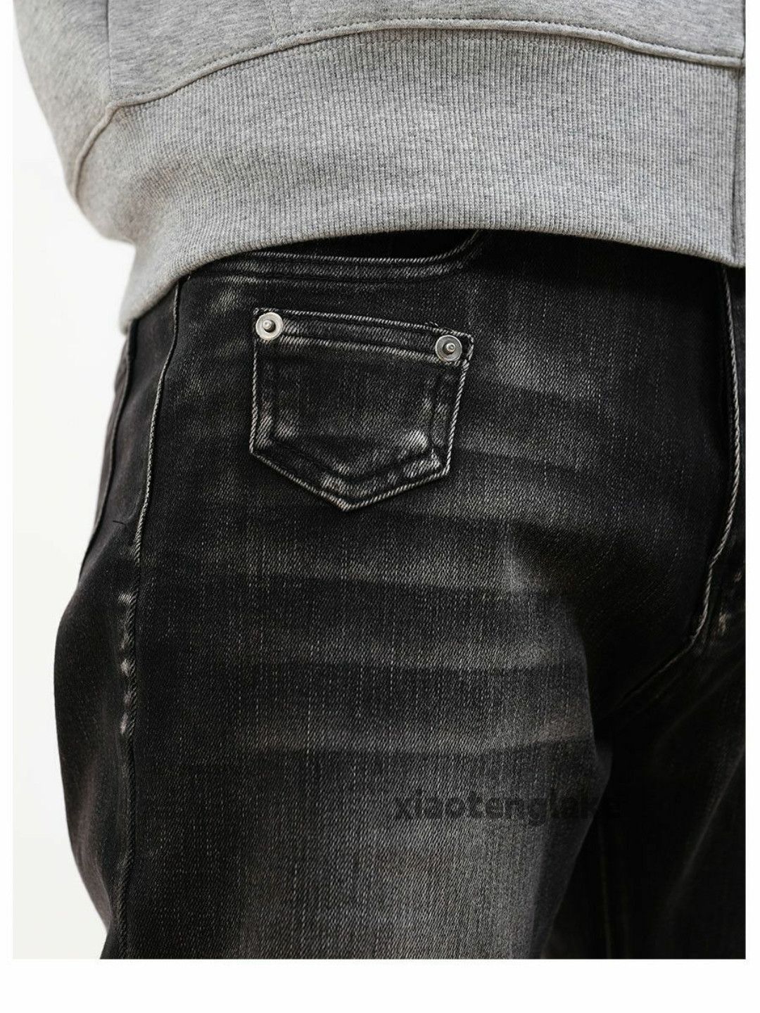 Jean × Vintage washed faded cleanfit yuppie bootcut flared jeans Size US 32 / EU 48 - 4 Thumbnail