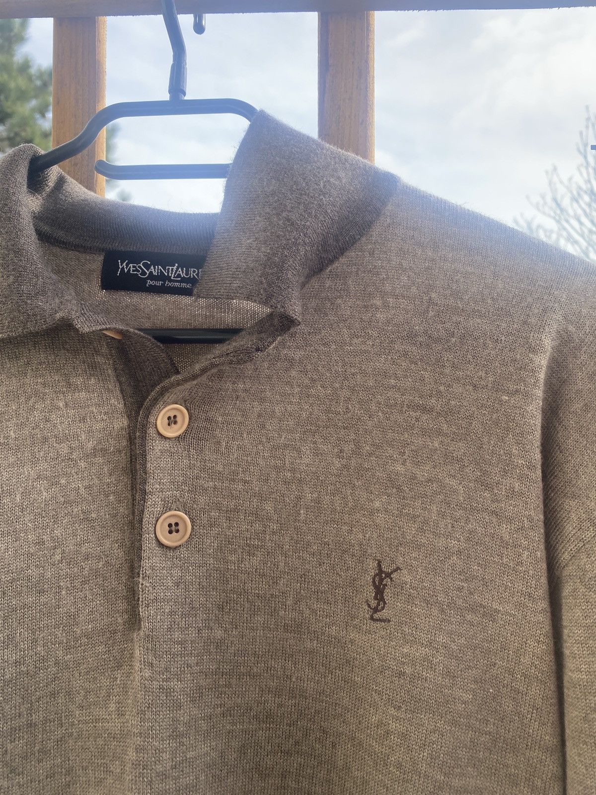 Yves Saint Laurent Vintage yves saint laurent wool knitwear polo shirt Size US M / EU 48-50 / 2 - 5 Thumbnail