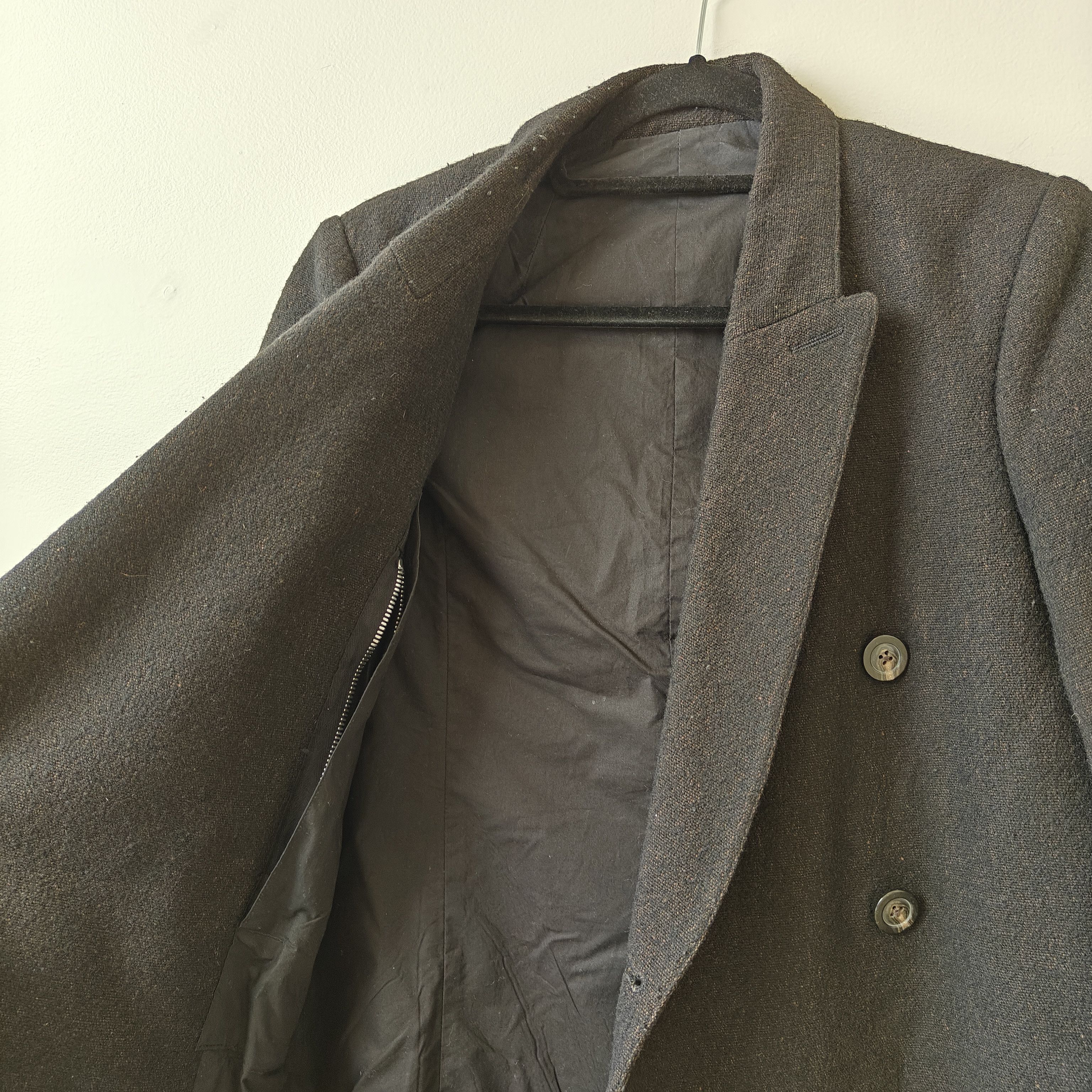 Rick Owens Black wool blend Sisyphus FW18 overcoat double Breasted Size US S / EU 44-46 / 1 - 8 Thumbnail