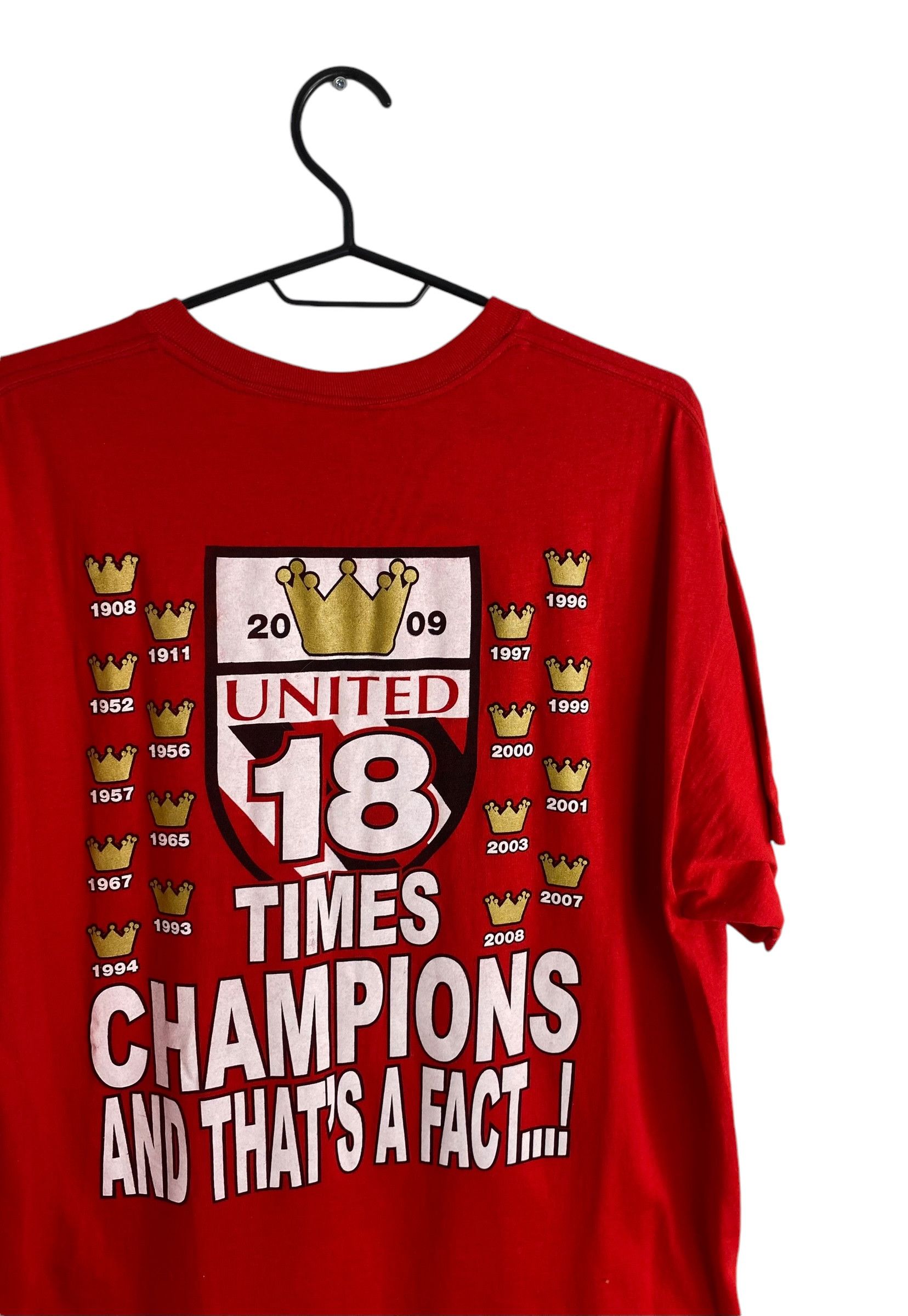 Vintage Manchester United 2009 vintage doublesided tee Size US XL / EU 56 / 4 - 4 Thumbnail