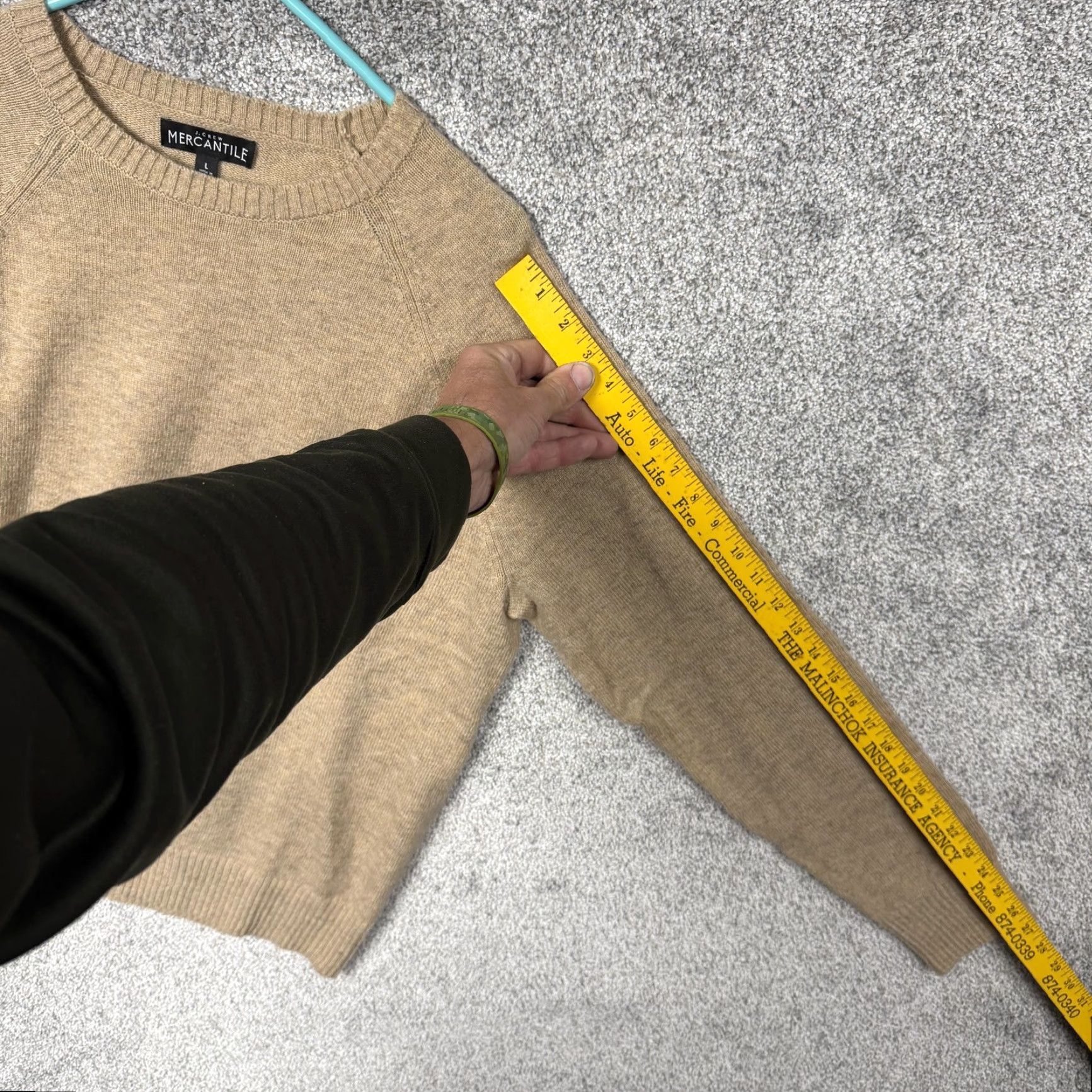J.Crew J.CREW Mercantile Sweater L Tan Nylon Wool Crew Neck Pullover Men Long Sleeve Knit Solid Beige Vintage No Size US L / EU 52-54 / 3 - 4 Thumbnail
