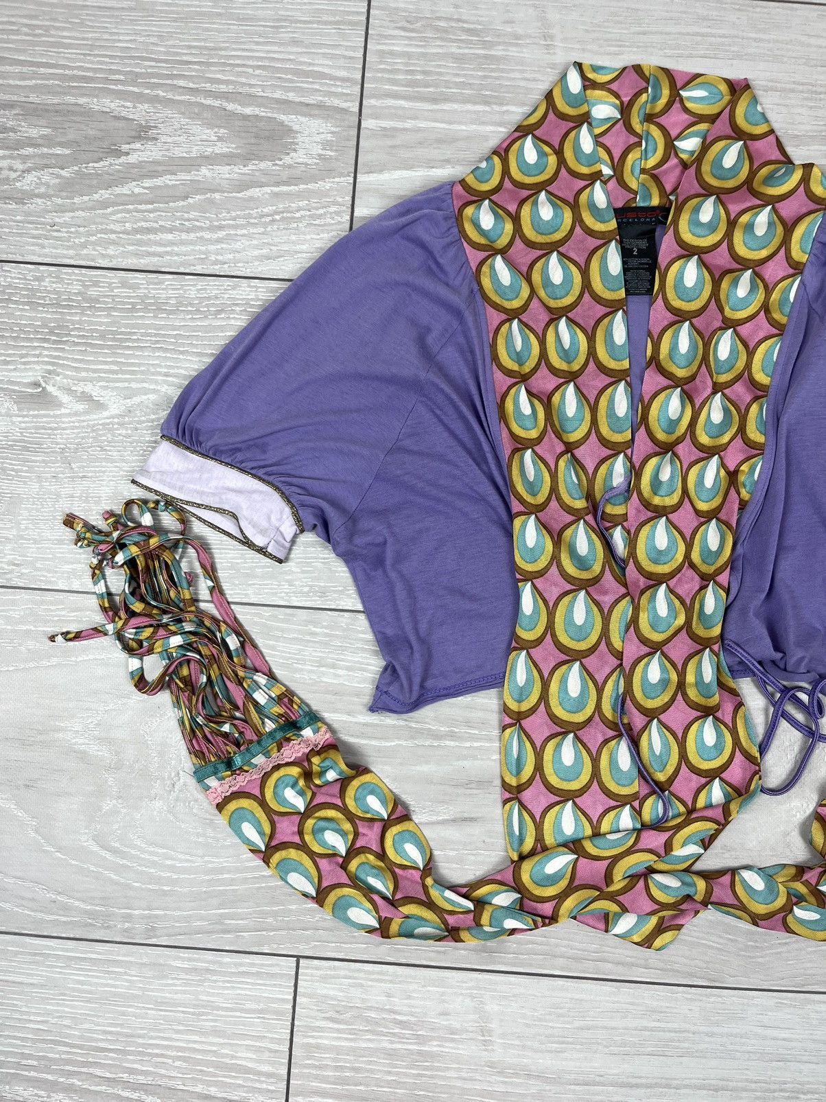 Custo Barcelona Custo Barcelona Y2K Multicolor Crop Top Blouse Size M / US 6-8 / IT 42-44 - 3 Thumbnail