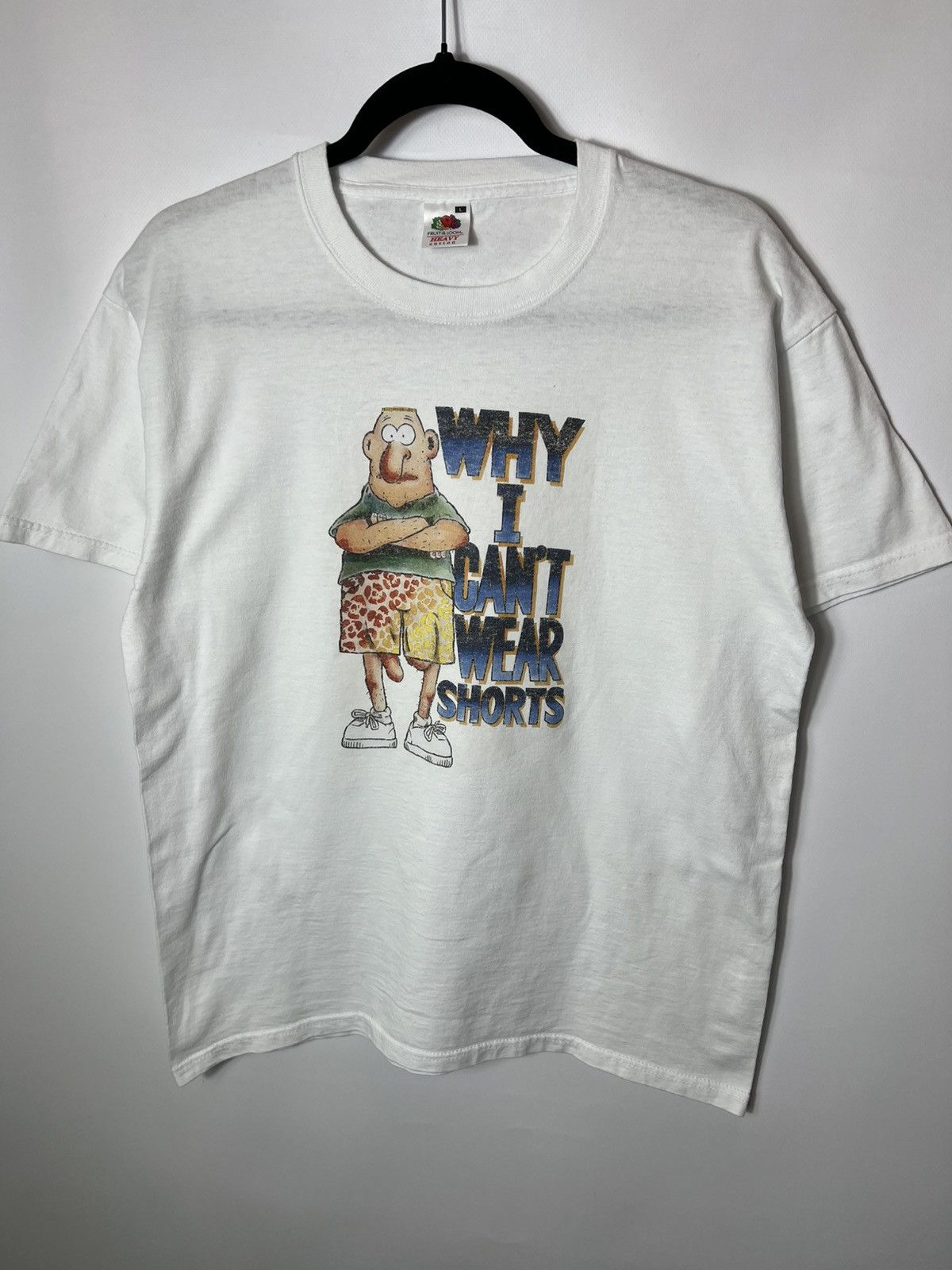 Vintage Y2K 00's Vintage Why I Can't Wear Shorts Funny T Shirt Size US L / EU 52-54 / 3 - 1 Thumbnail