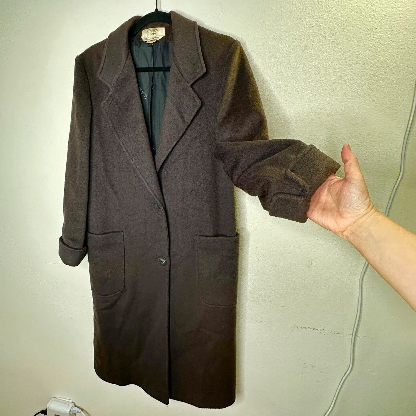 Other Cassidy Petite Brown 2-Button Wool Cuffed Back Pleat Coat 2 Size XS / US 0-2 / IT 36-38 - 3 Thumbnail