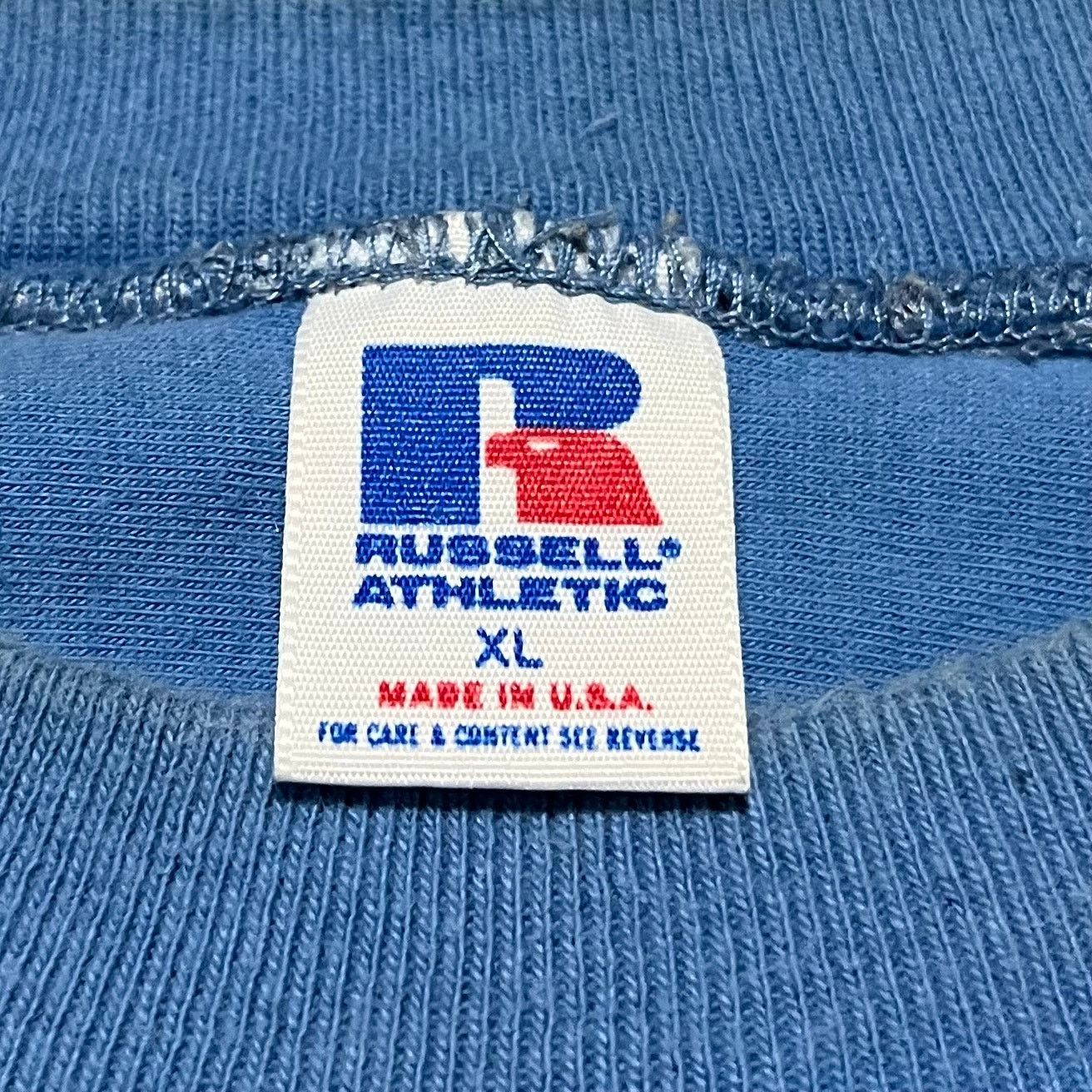 Russell Athletic Vintage Russel Panda Bear holding his Cub Blue Graphic Shirt Size US XL / EU 56 / 4 - 4 Thumbnail