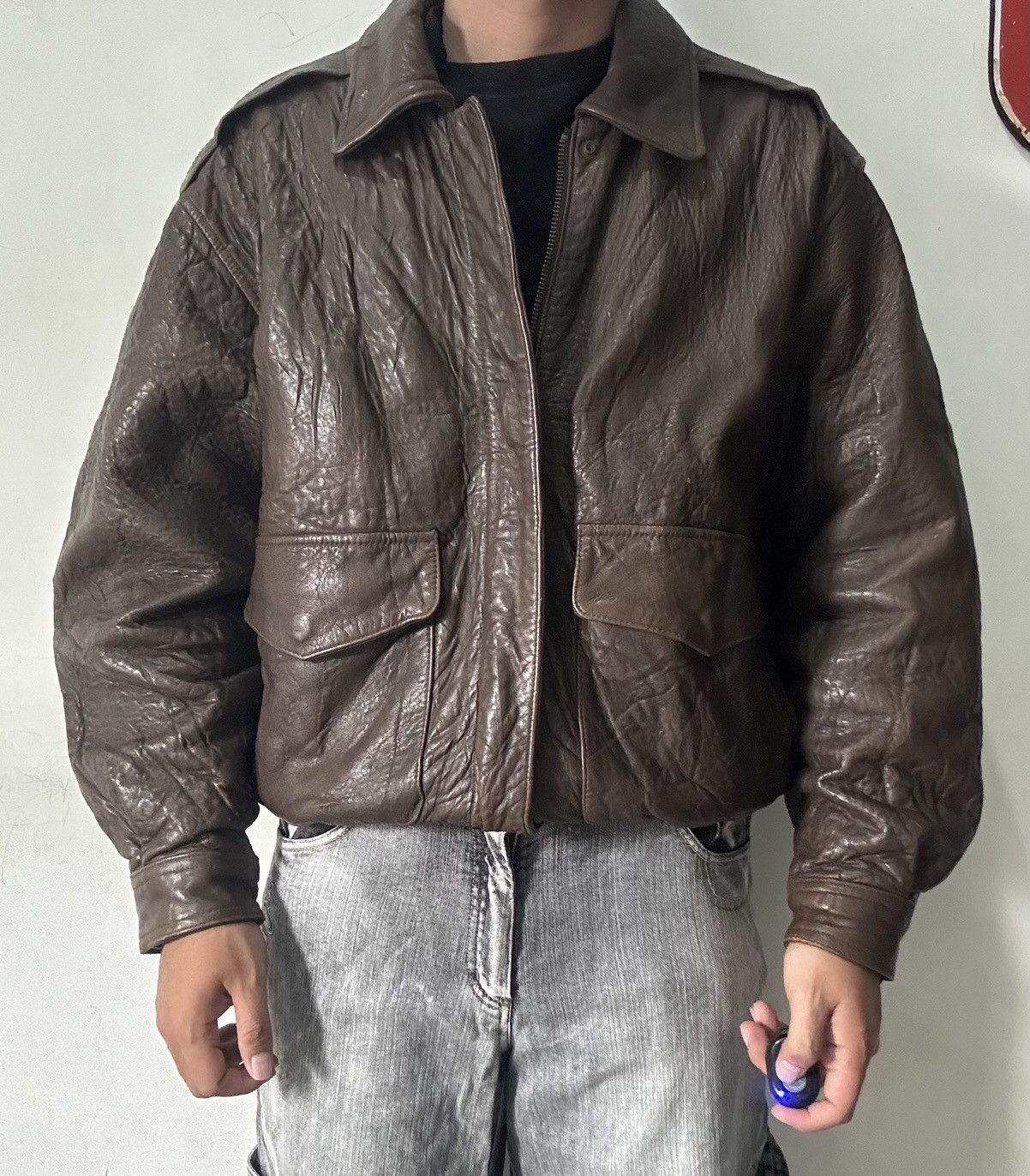 Vintage Leather Jacket Vintage Made in USA Size US XL / EU 56 / 4 - 5 Thumbnail