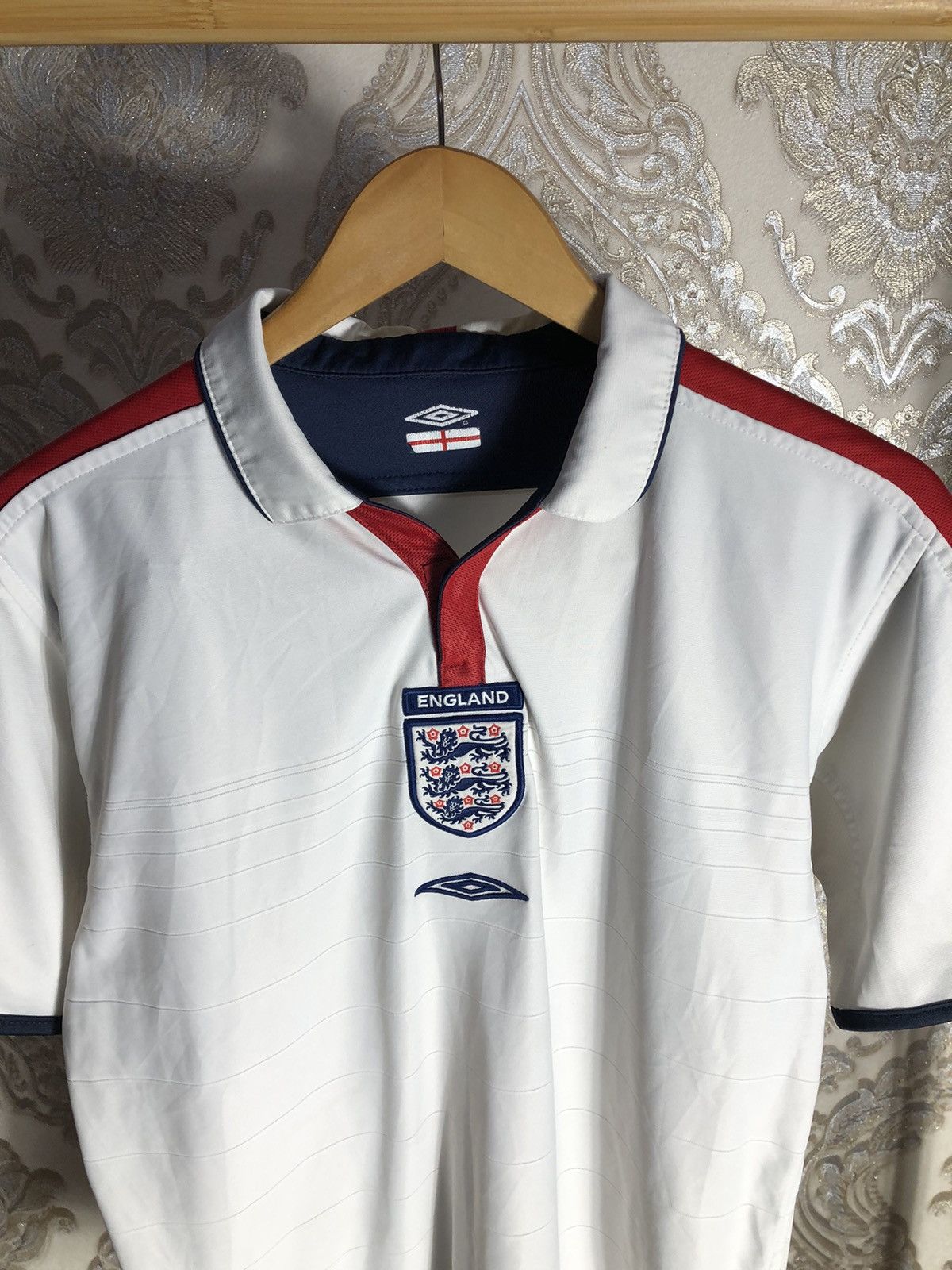 Umbro × Vintage VERY RARE UMBRO ENGLAND RETRO SOCCER JERSEY BLOKECORE 90s Size US M / EU 48-50 / 2 - 2 Thumbnail