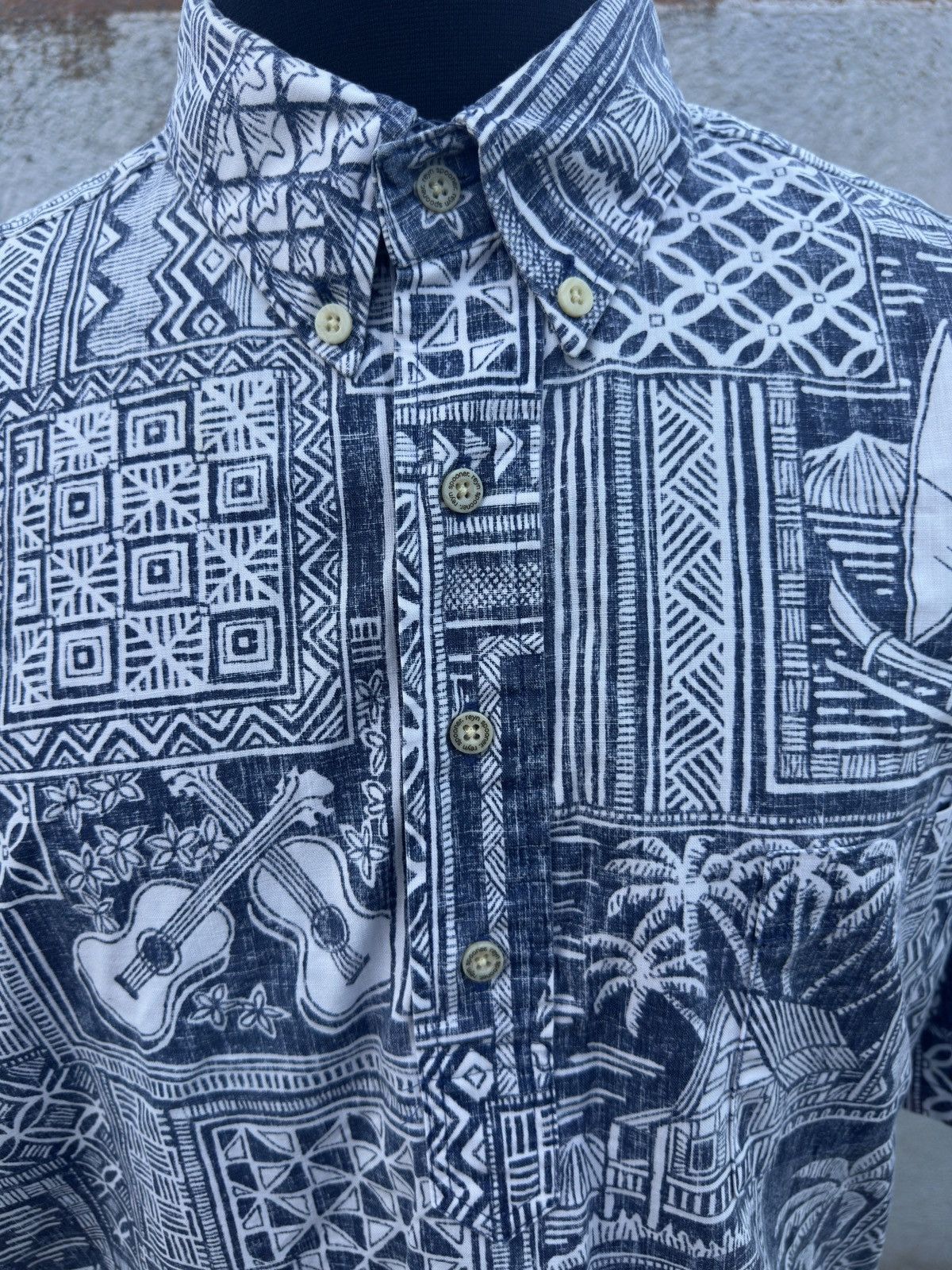 Reyn Spooner Reyn Spooner Blue "Oregon Duck" Hawaiian Print Men's L Size US L / EU 52-54 / 3 - 3 Thumbnail