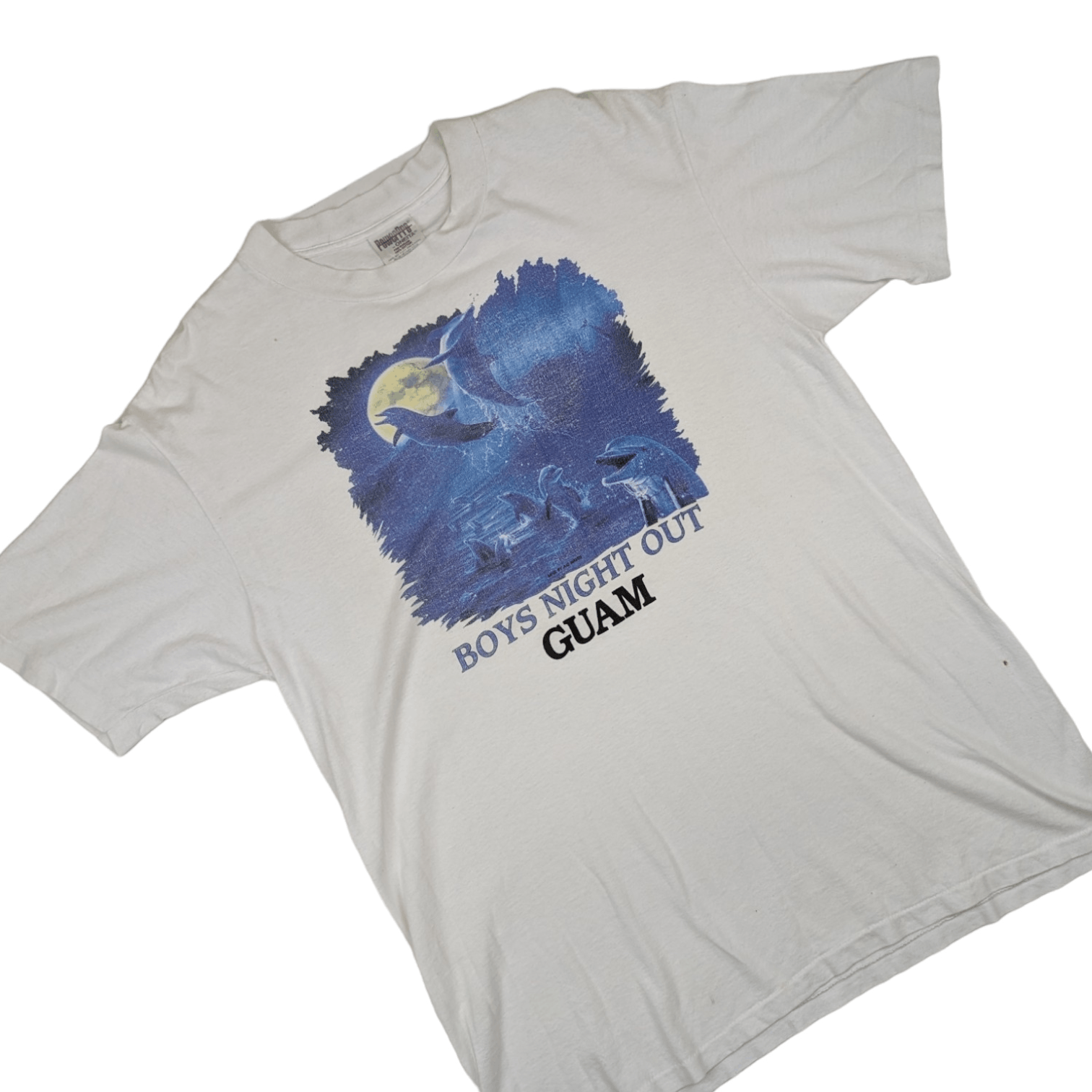 Vintage 90's BOYS NIGHT OUT Dolphins Guam T Shirt Single Stitches Size US L / EU 52-54 / 3 - 2 Thumbnail