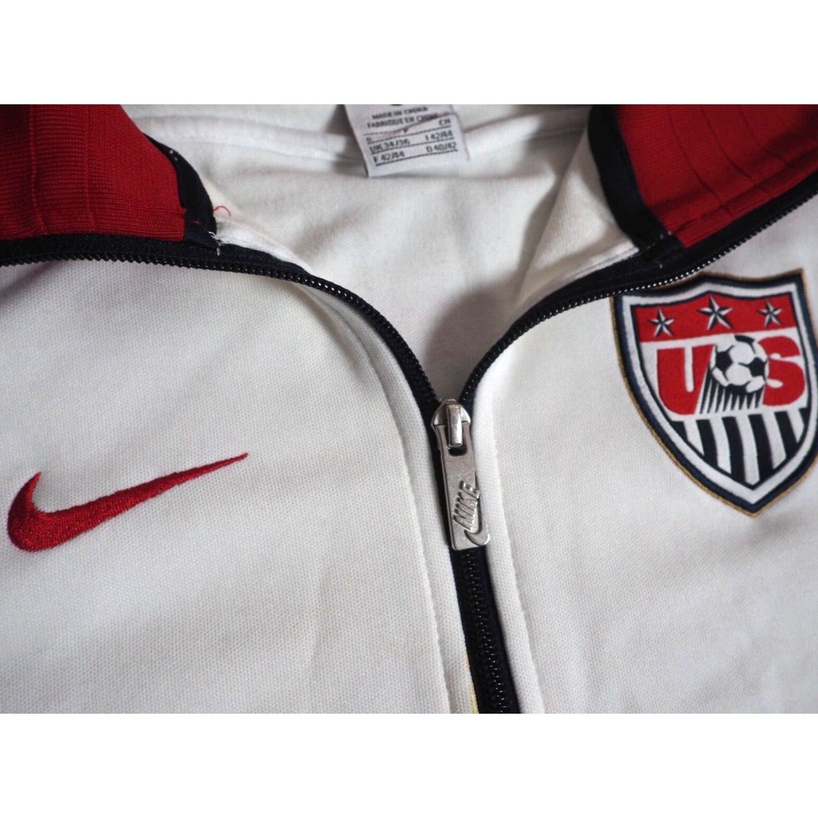 Nike Nike Team USA Track Jacket Mens S Full Zip Red White Soccer Sports Logo Jacket Size US S / EU 44-46 / 1 - 7 Thumbnail