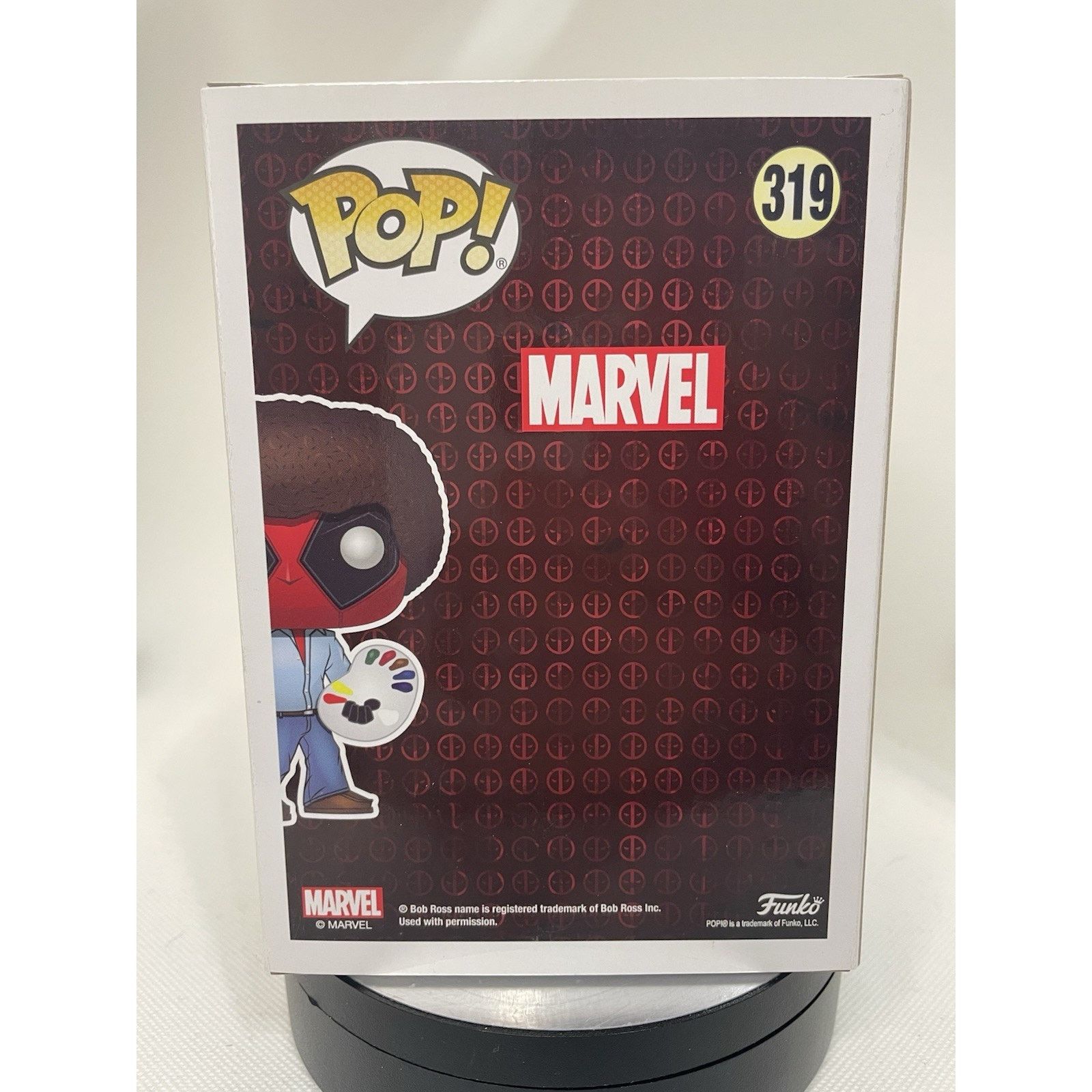 Marvel Comics Funko Pop! Deadpool as Bob Ross #319 - W Pop Protector Size ONE SIZE - 5 Thumbnail