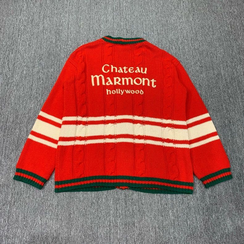 Gucci Gucci Red slogan knitted cardigan jacket 2504-Nextarrow Size US S / EU 44-46 / 1 - 2 Thumbnail