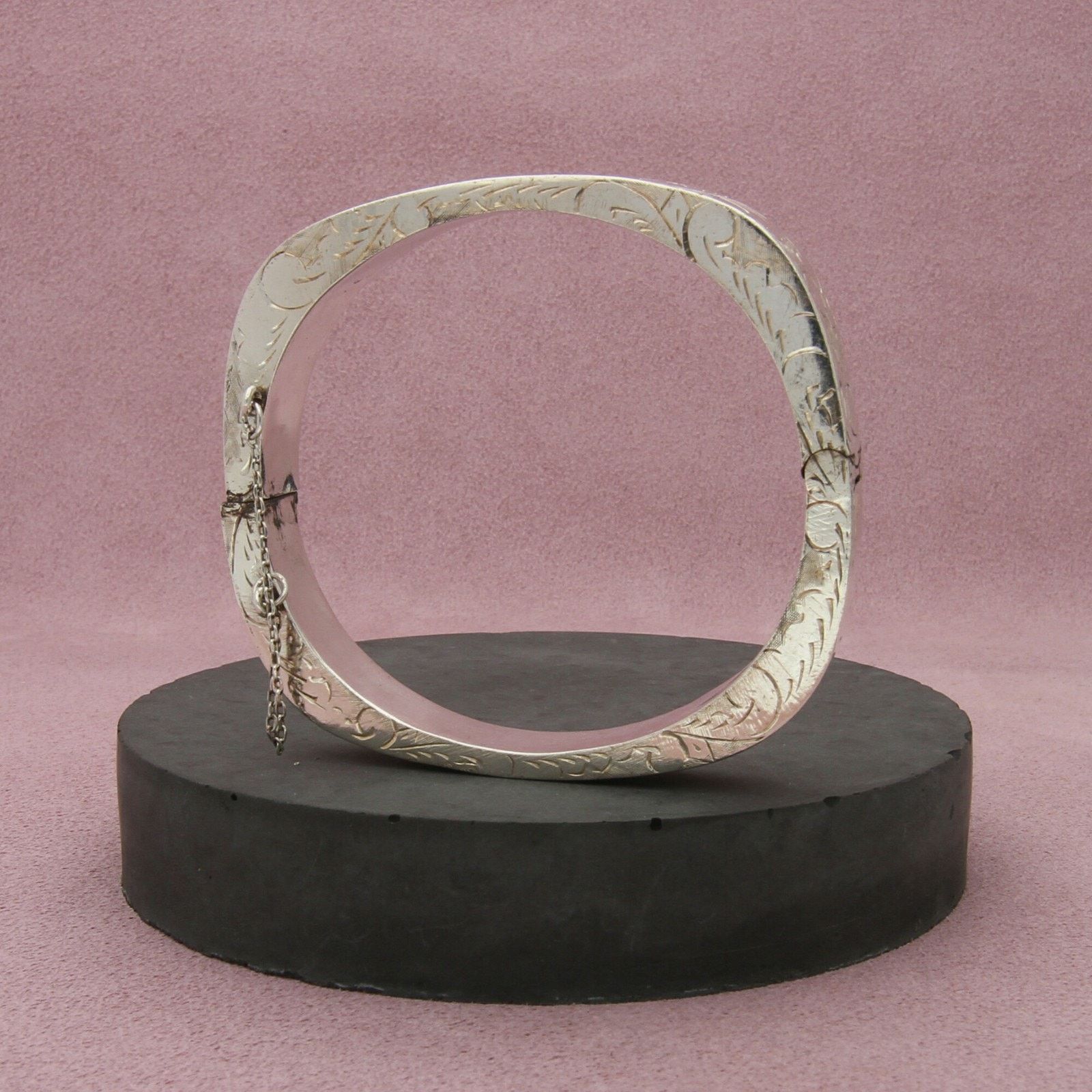 Sterling Silver sterling silver vintage etched squared bracelet size 6.75in Size ONE SIZE - 3 Thumbnail