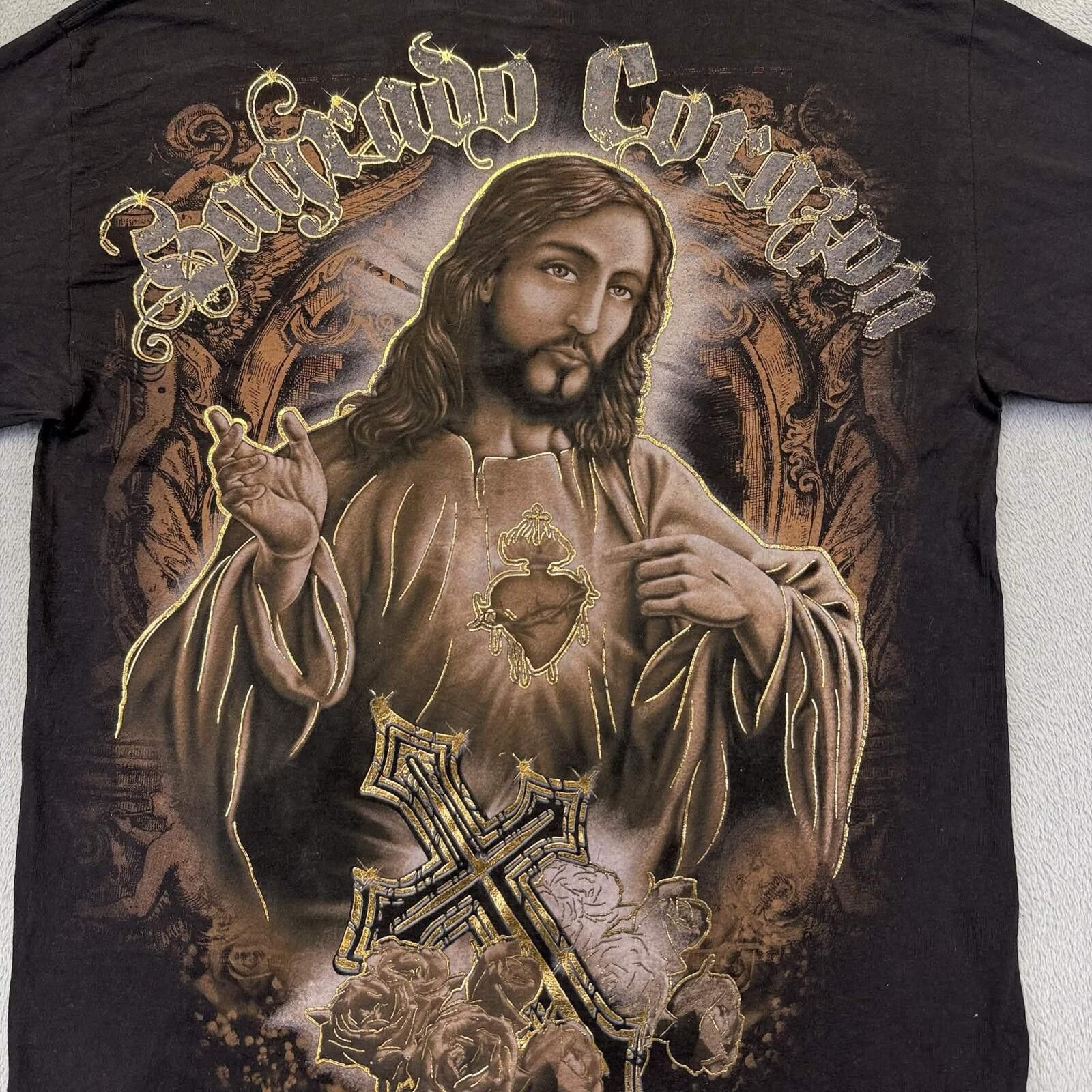 Other Alstyle Apparel Vintage Sacred of Jesus Graphic T-Shirt Size US XL / EU 56 / 4 - 4 Thumbnail