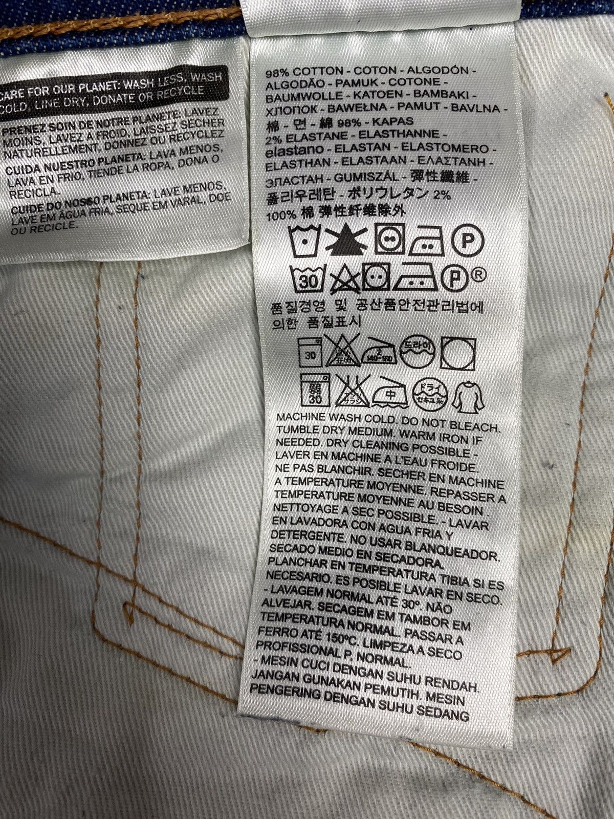 Designer × Levi's Levis 510 Dark Blue Denim Jeans 32 x 32 Size US 32 / EU 48 - 8 Thumbnail