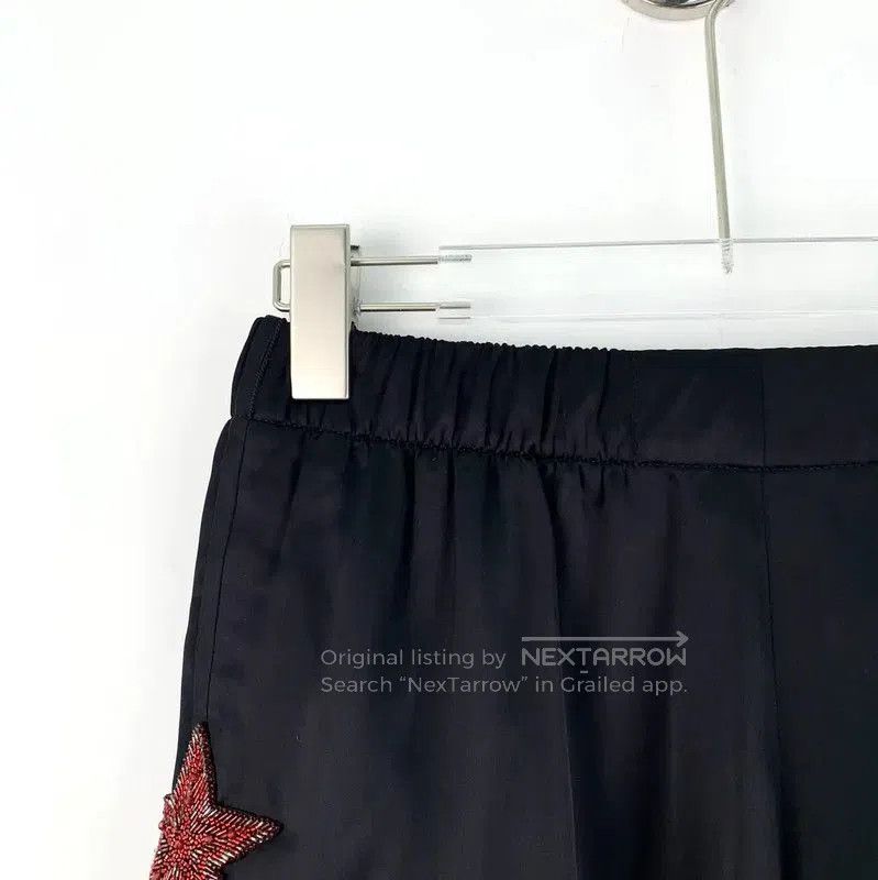 Yves Saint Laurent YSL Black Silk Women's Shorts with Star Details . Size 22" - 3 Thumbnail