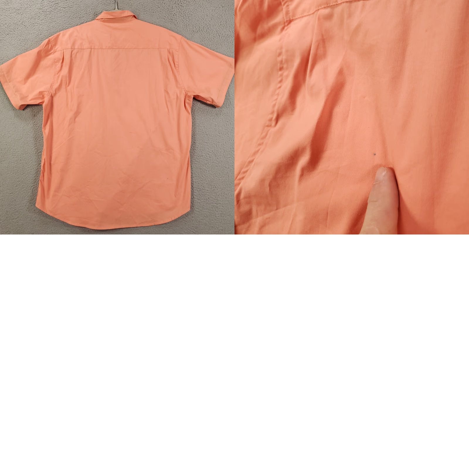 Pinko PINK Mens Button Up Shirt Size 1X Orange Pink Short Sleeve Shirt Stretch Comfort Size US XL / EU 56 / 4 - 8 Thumbnail
