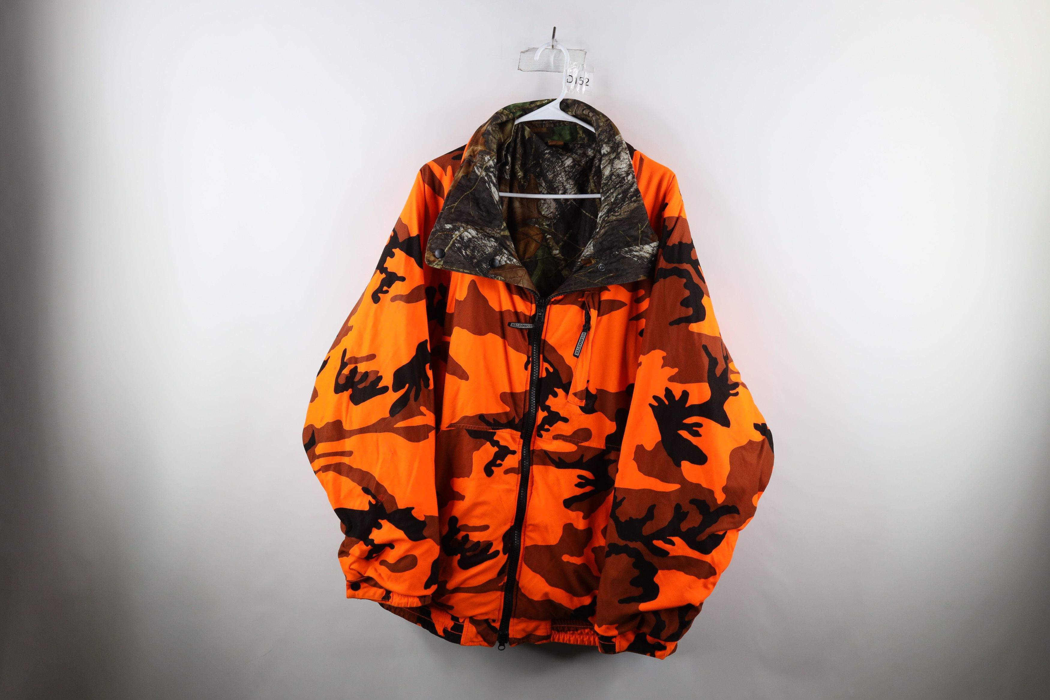 image of Vintage 90's Streetwear Reversible Camouflage Puffer Jacket, Men's (Size 2XL)