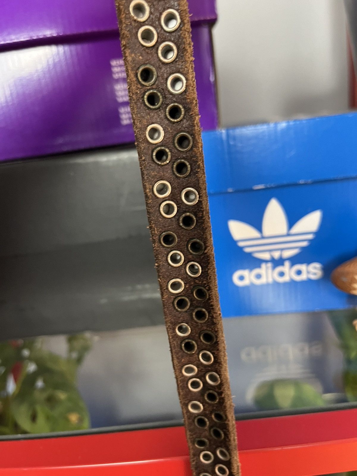 Vintage Vintage y2k studded thin leather belt bb Simon style Size ONE SIZE - 6 Thumbnail