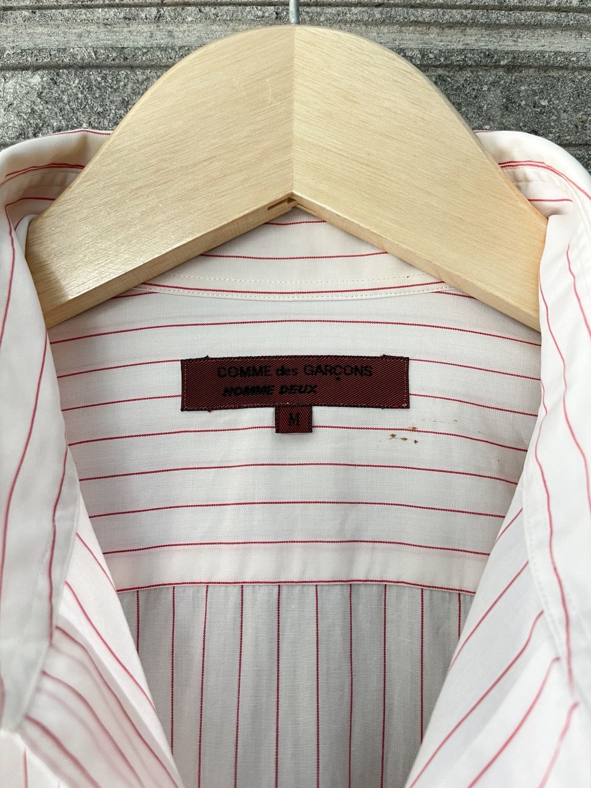 Comme des Garcons Homme Deux COMME des GARÇONS Homme Deux Vintage Striped Shirt Size US M / EU 48-50 / 2 - 4 Thumbnail