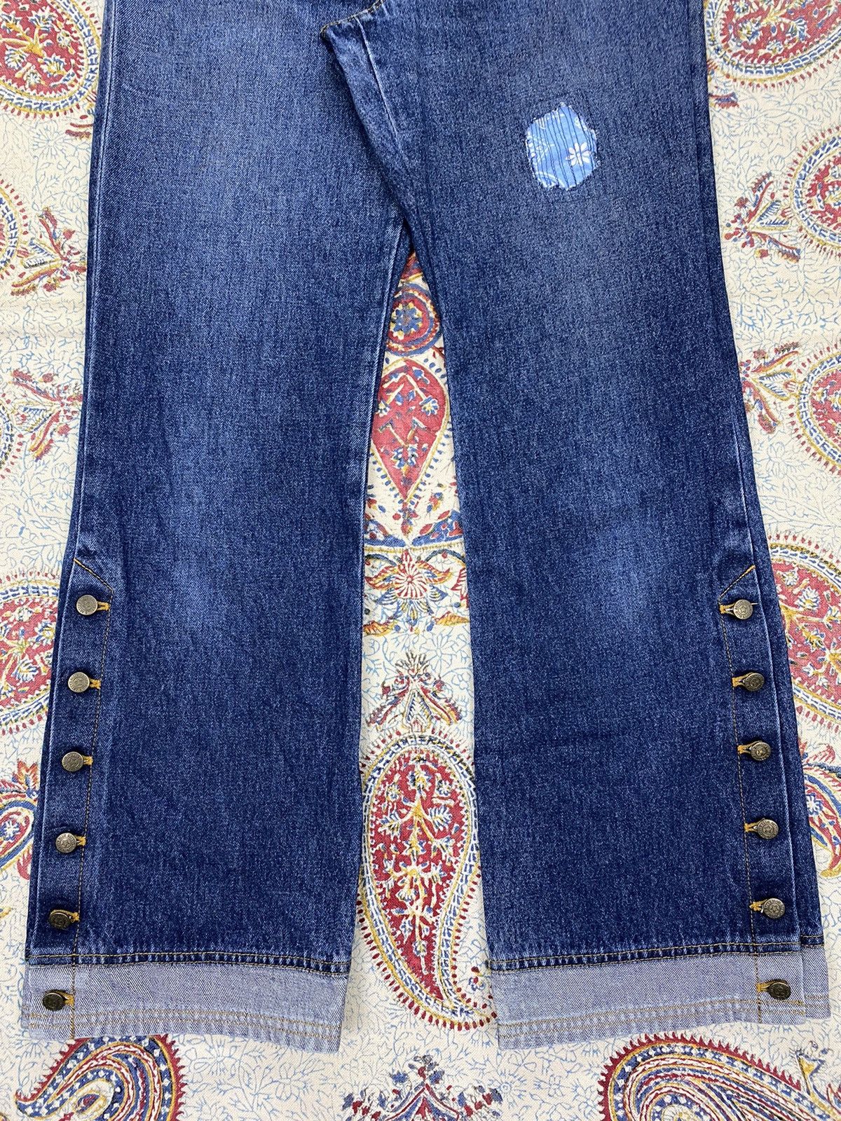 Blue Blue Japan Betty’s Blue by Shinji Abe Flare Denim Size 29" - 8 Thumbnail