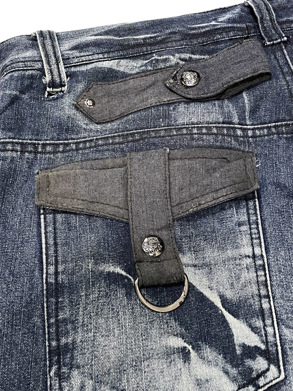 Hysteric Glamour × LOWBOX Lowbox Japan Claw Mark Whiskers Flared Jeans Size US 34 / EU 50 - 17 Thumbnail