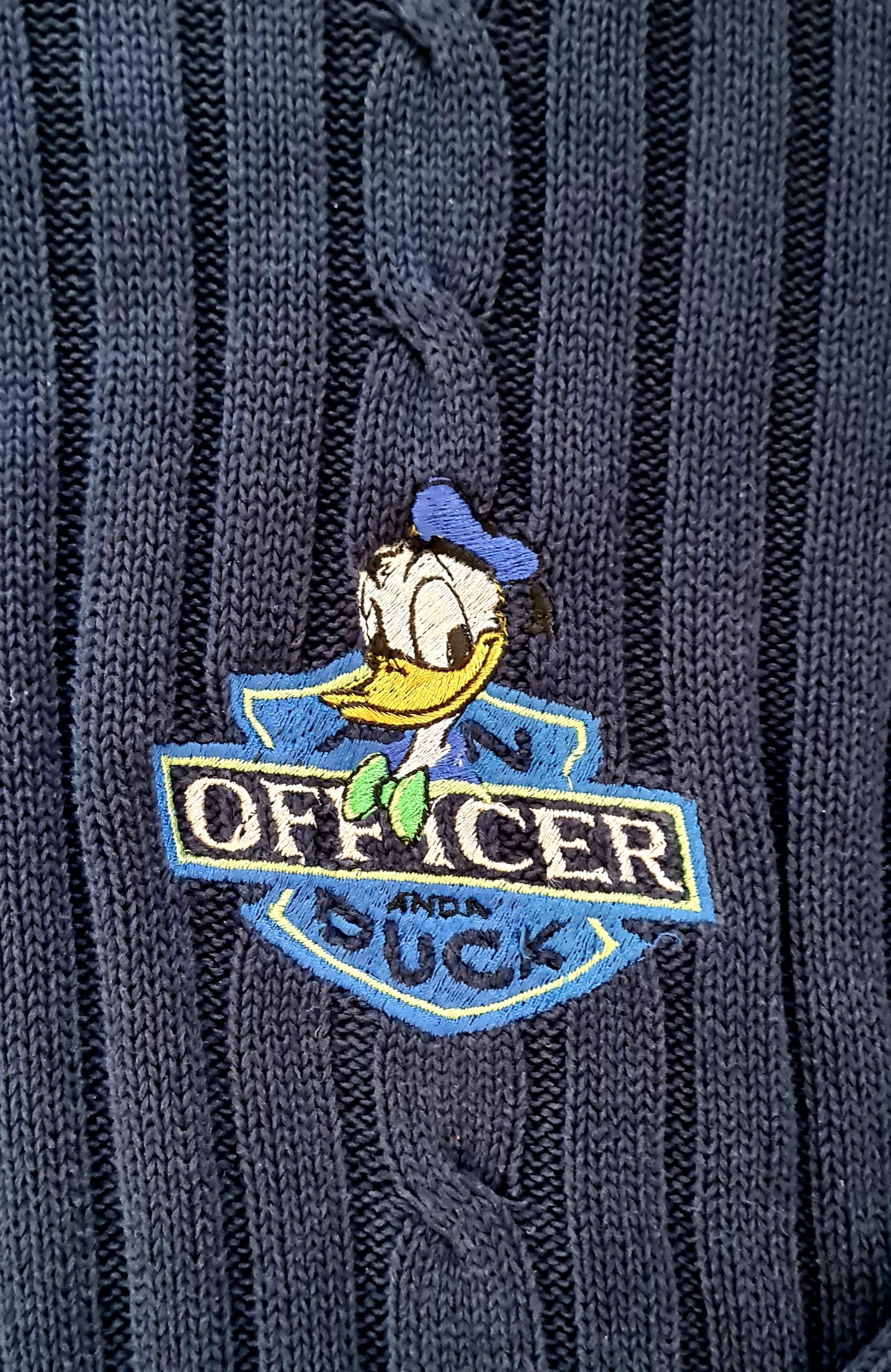 Disney × Iceberg × Vintage Vintage Iceberg x Disney knit sweater "Officer Duck" 1992 9 Size US L / EU 52-54 / 3 - 3 Thumbnail