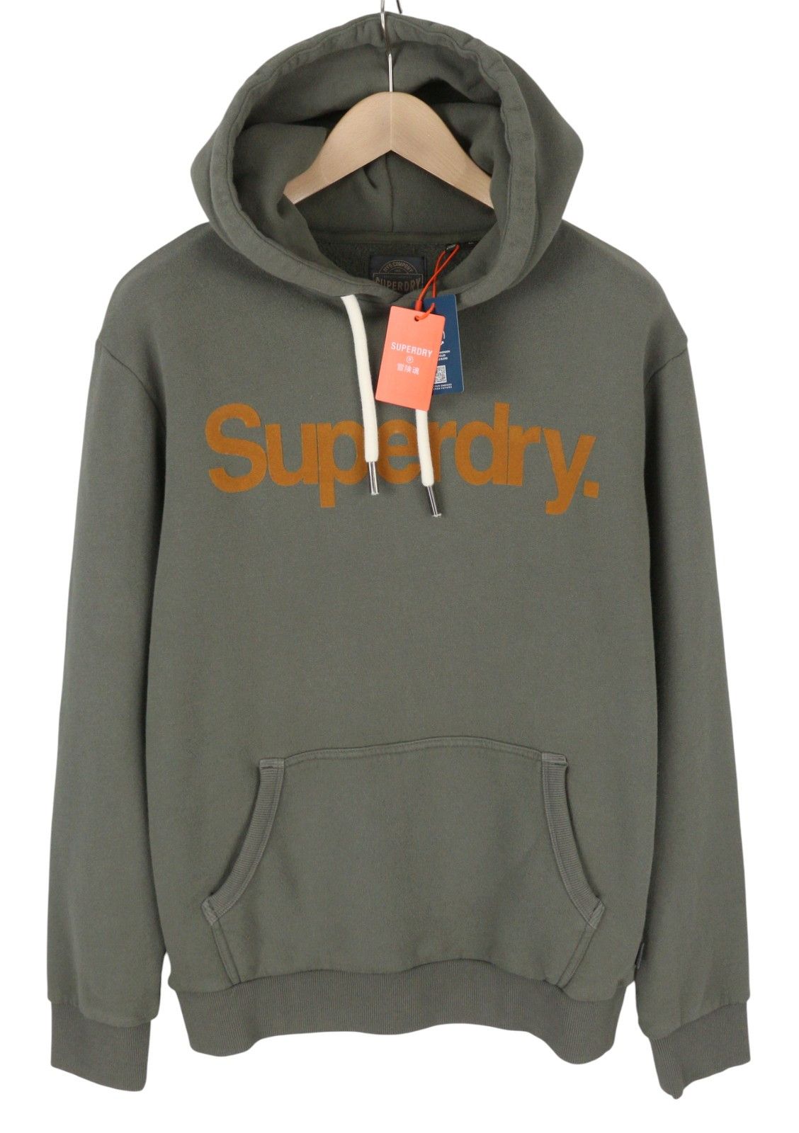 Superdry CLASSIC CORE LOGO M Dark Khaki Kangaroo Hoodie 87128 Size US M / EU 48-50 / 2 - 2 Thumbnail