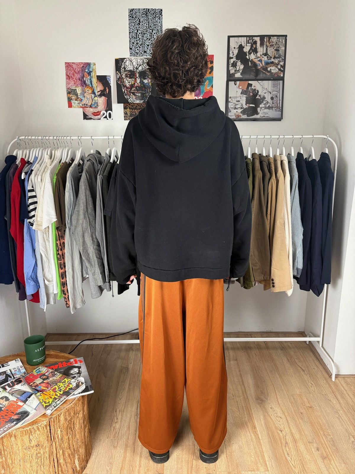 Japanese Brand Simpti Double Layered Boxy Hoodie Black Size US M / EU 48-50 / 2 - 4 Thumbnail