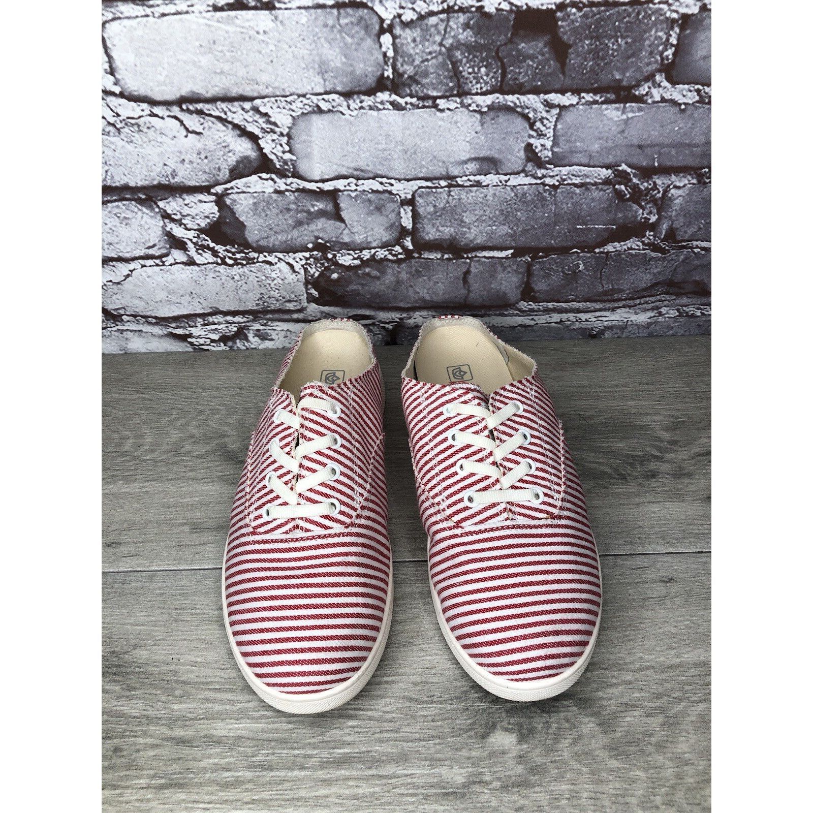 Other Spenco Orthotic Red Stripe Canvas Santa Rosa Mule Shoes Wome Size US 9 / IT 39 - 15 Thumbnail