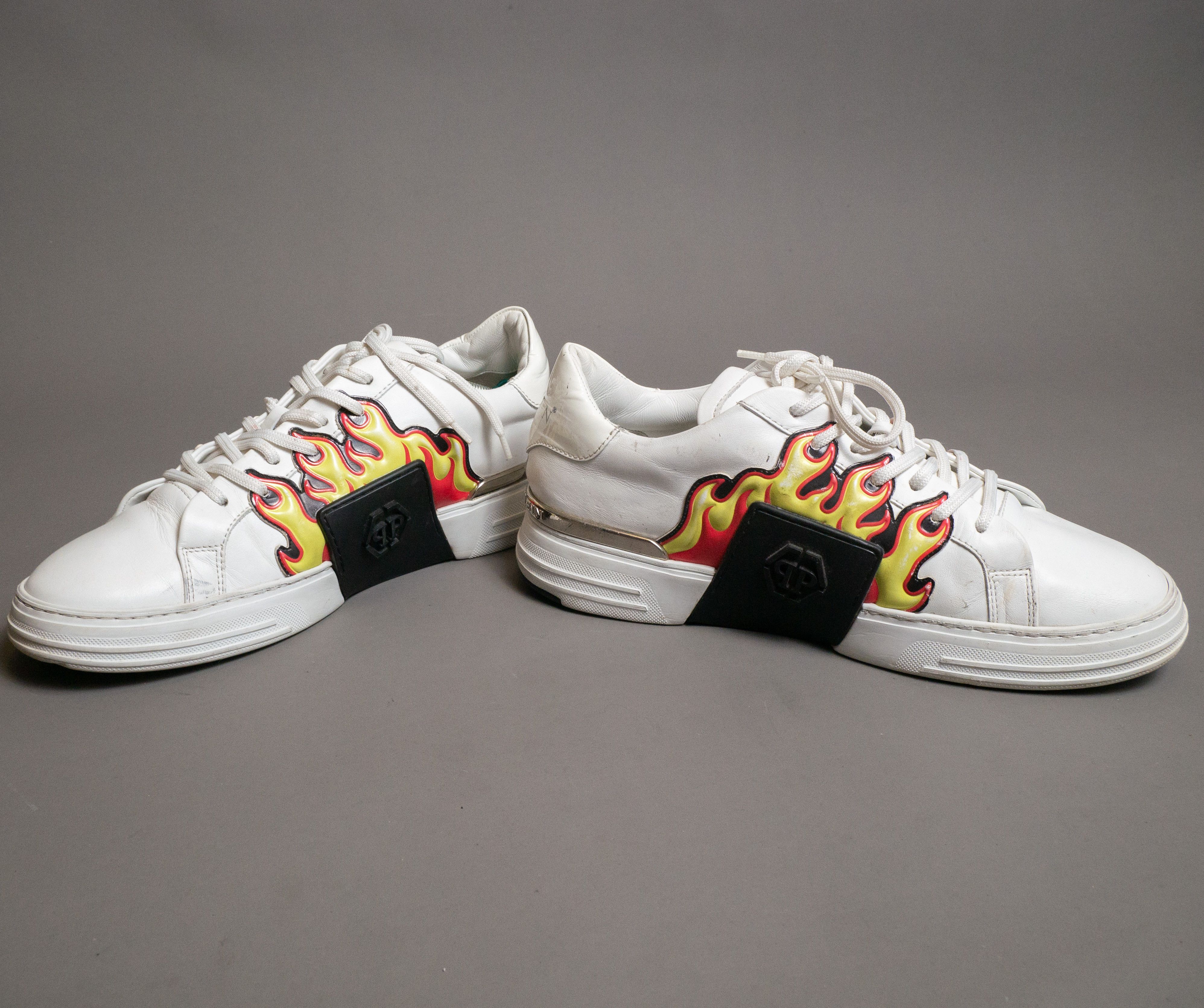 Philipp Plein Philipp Plein Rare Phantom Kicks Flame Skull EUR 43 Size US 10 / EU 43 - 7 Thumbnail