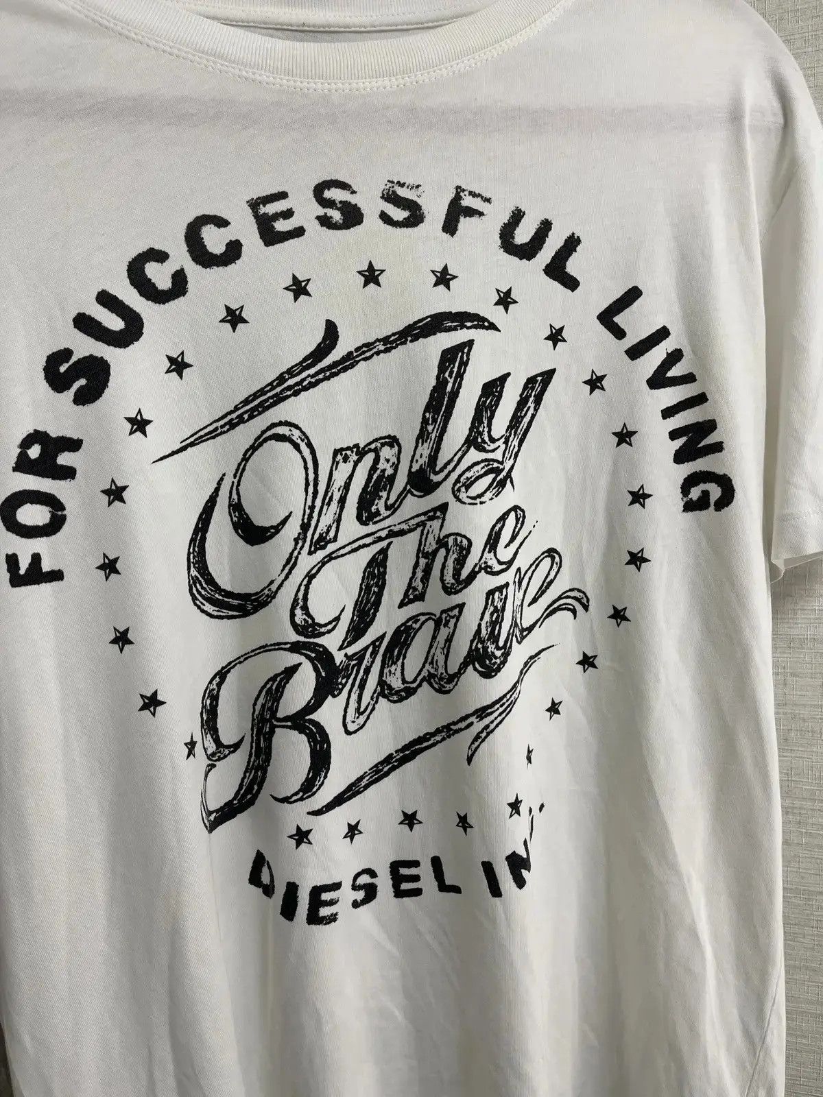 Diesel × Vintage Vintage Diesel “Only The Brave” Graphic T-Shirt White Size M Size US M / EU 48-50 / 2 - 2 Thumbnail
