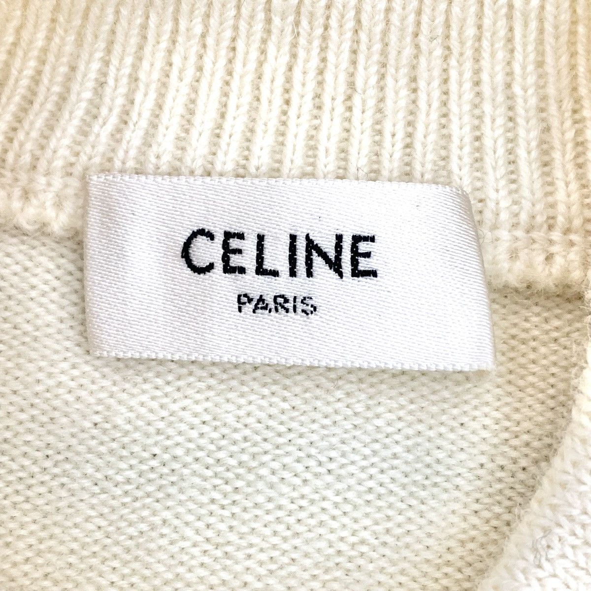 Celine Celine Beige Striped Wool Long Sleeve Knit Sweater K26WX Size S / US 4 / IT 40 - 5 Thumbnail