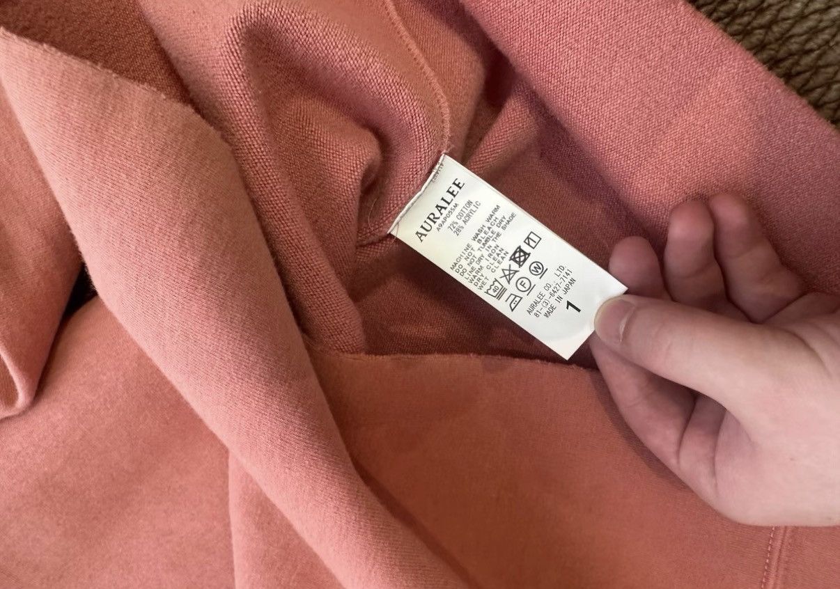 Auralee AURALEE Dusty Pink Crew Neck Sweatshirt K23 Size US S / EU 44-46 / 1 - 5 Thumbnail