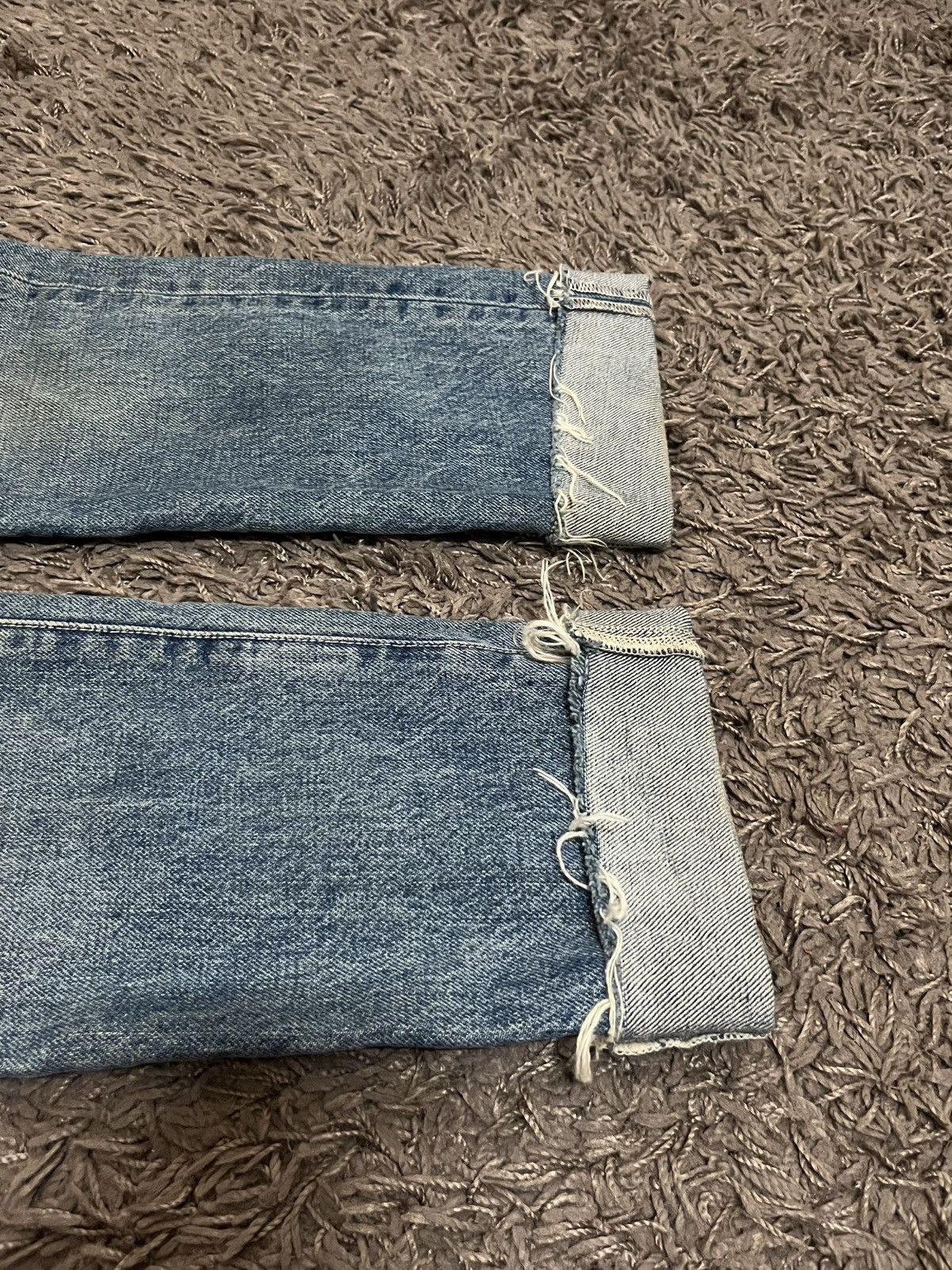 Helmut Lang 2000s high rise crop slim vintage blue patchwork #I3 Size US 26 / EU 42 - 11 Thumbnail