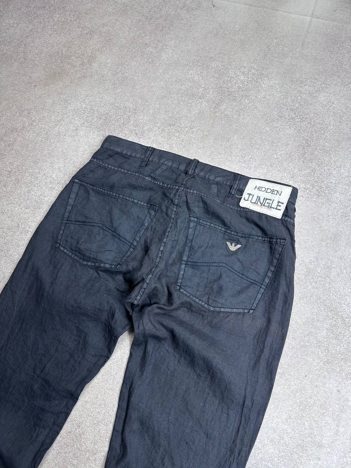 Armani Armani Hidden Jungle Linen Pants 32 Gray Mens Size US 32 / EU 48 - 4 Thumbnail