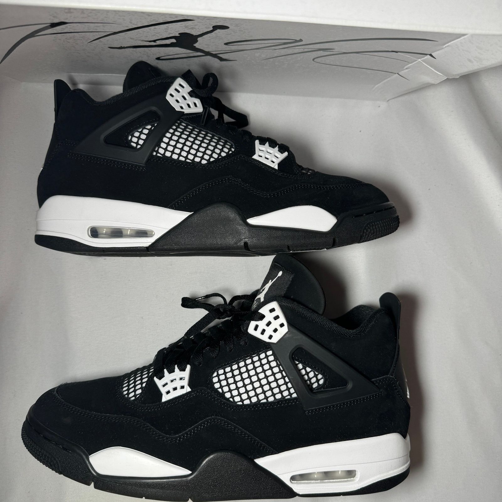 Jordan Brand × Nike Size 12 - Nike Air Jordan 4 Retro White Thunder Men's Shoes Size US 12 / EU 45 - 2 Thumbnail