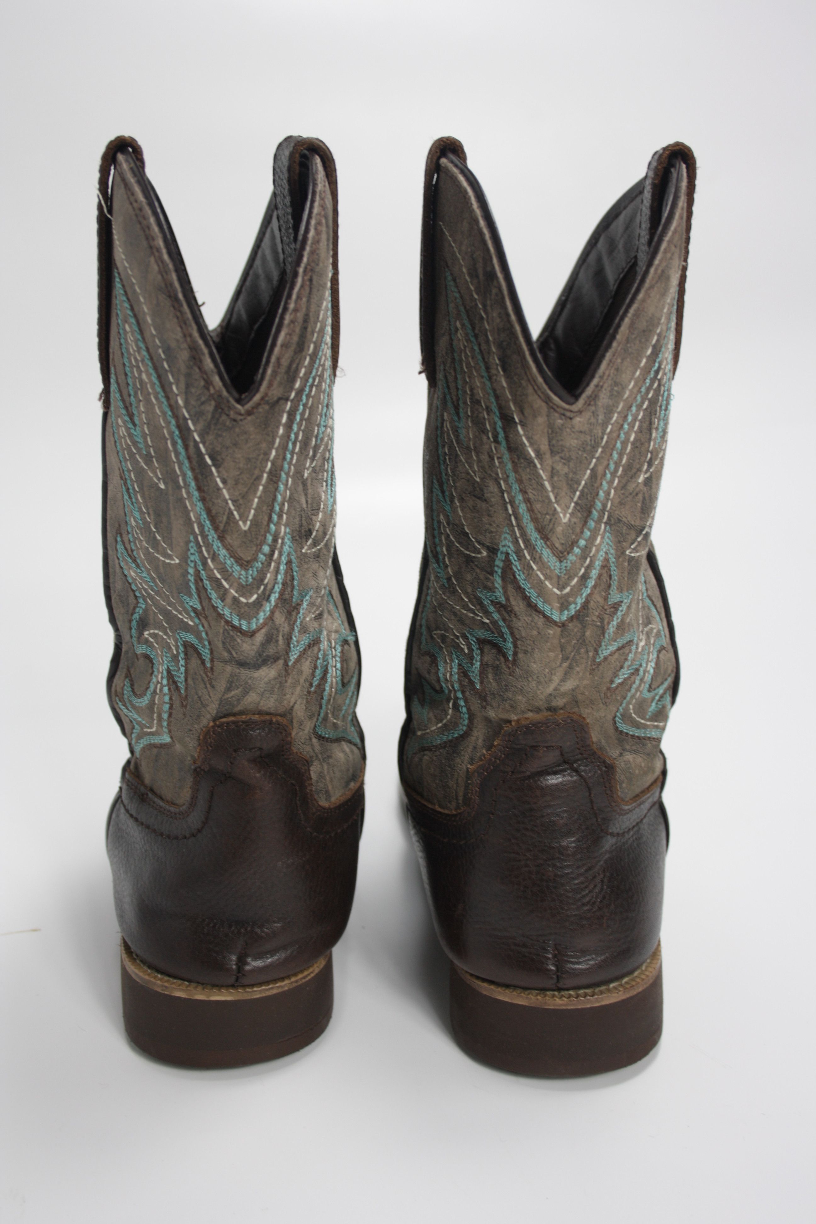 Cowboy Equipment × Genuine Leather Stone Deek Western Embroidered Leather Cowboy Ankle Boots Size US 8 / EU 41 - 5 Thumbnail