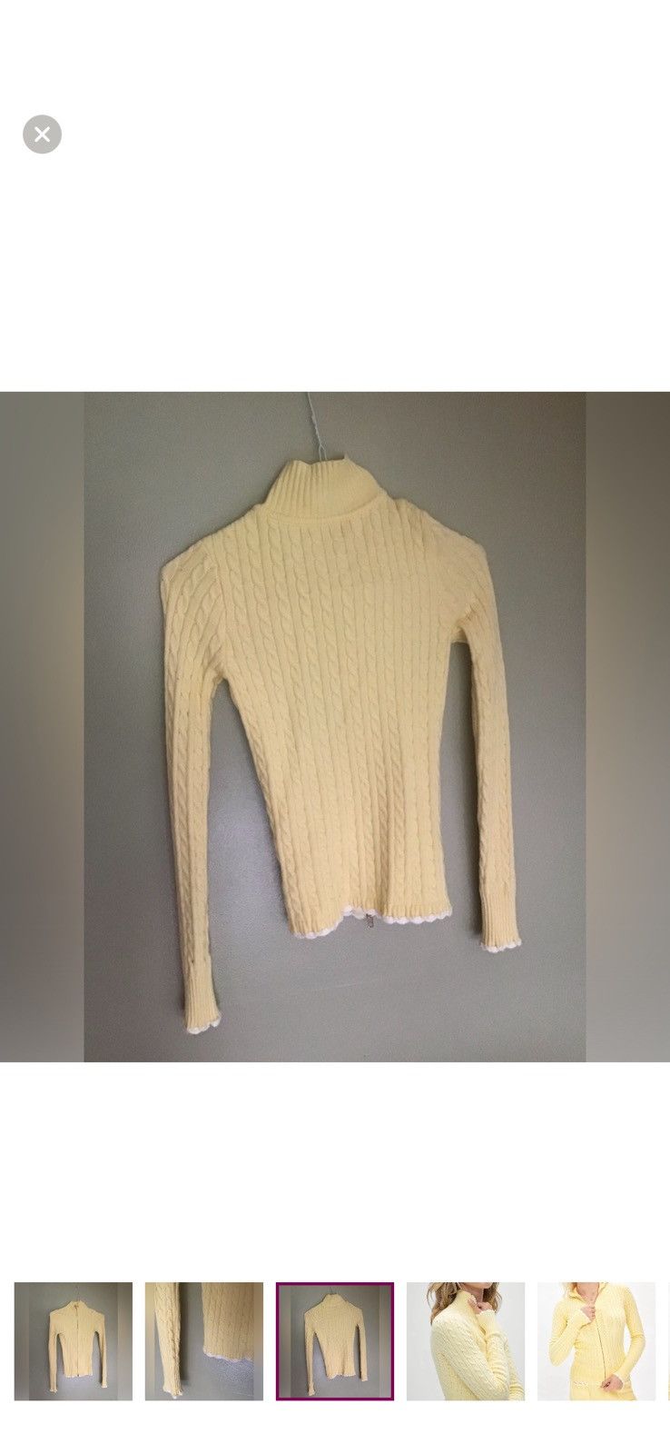 Other Carter Cable Knit Sweater Frankie’s Bikinis Vanilla Sugar Size XS / US 0-2 / IT 36-38 - 6 Thumbnail