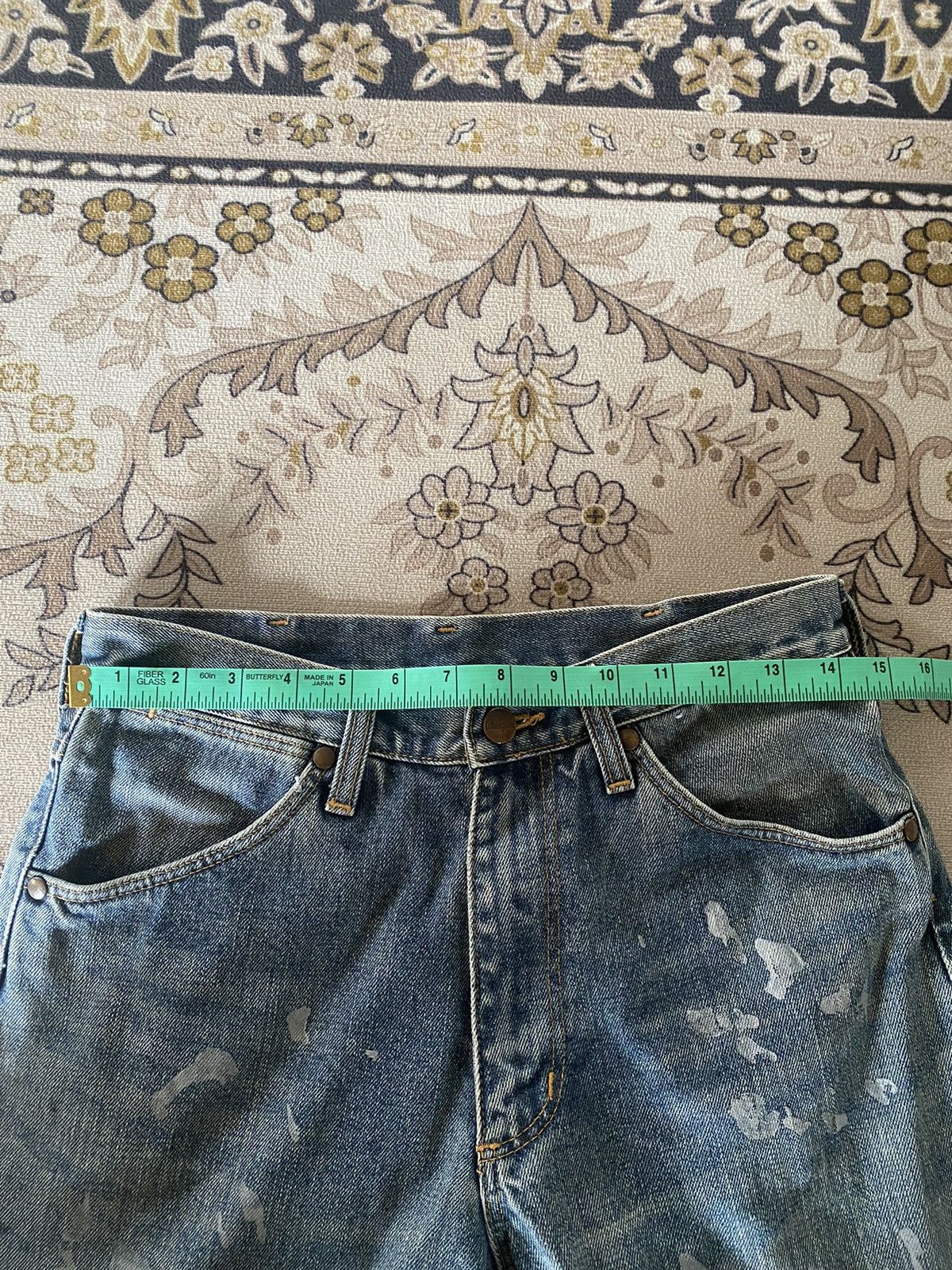 Vintage Vintage Wrangler Distressed Paint Style Denim Size US 29 - 14 Thumbnail
