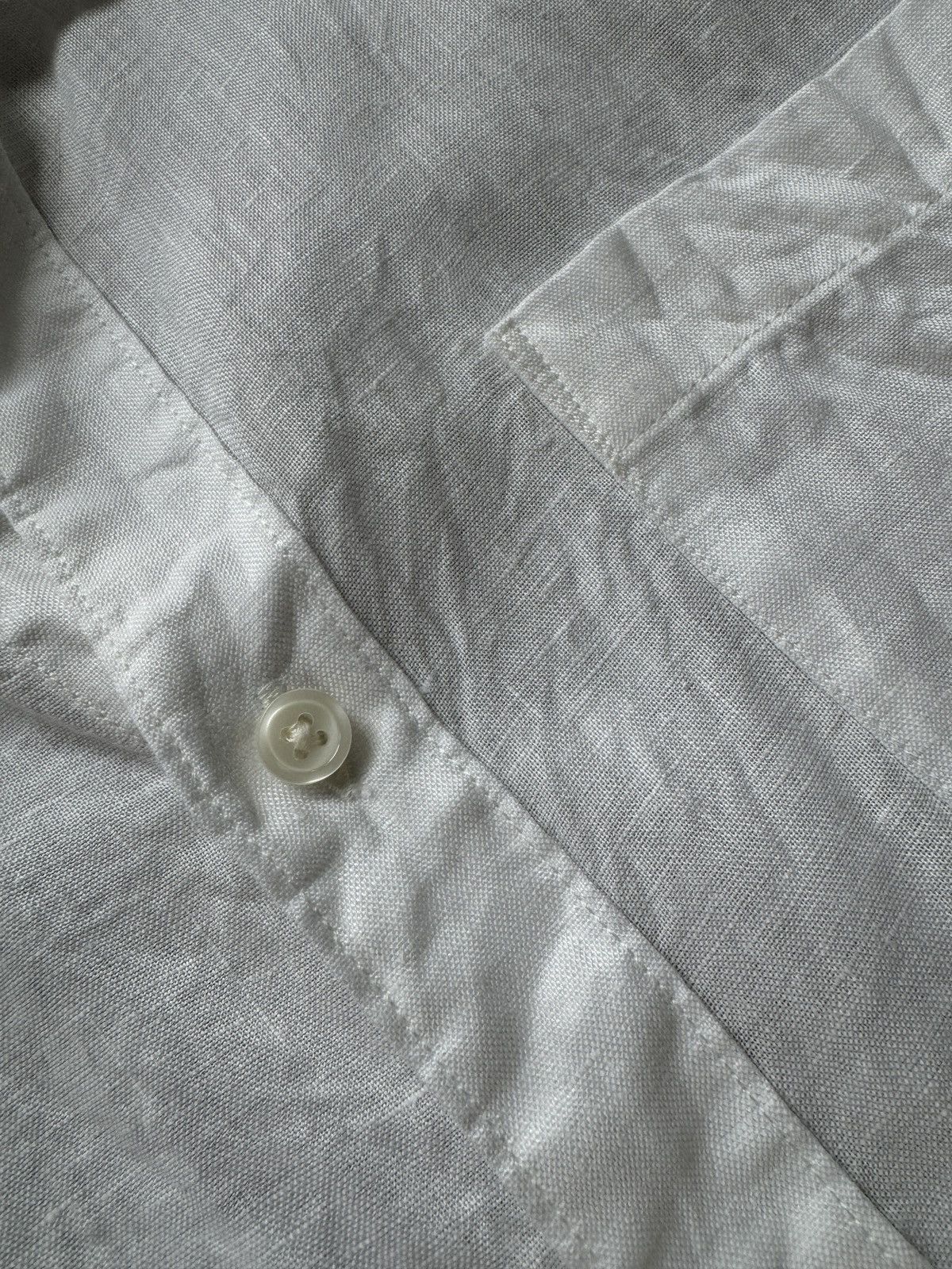 Muji MUJI Japan Mens Natural Linen Minimal Basic Summer Shirt Size US L / EU 52-54 / 3 - 3 Thumbnail