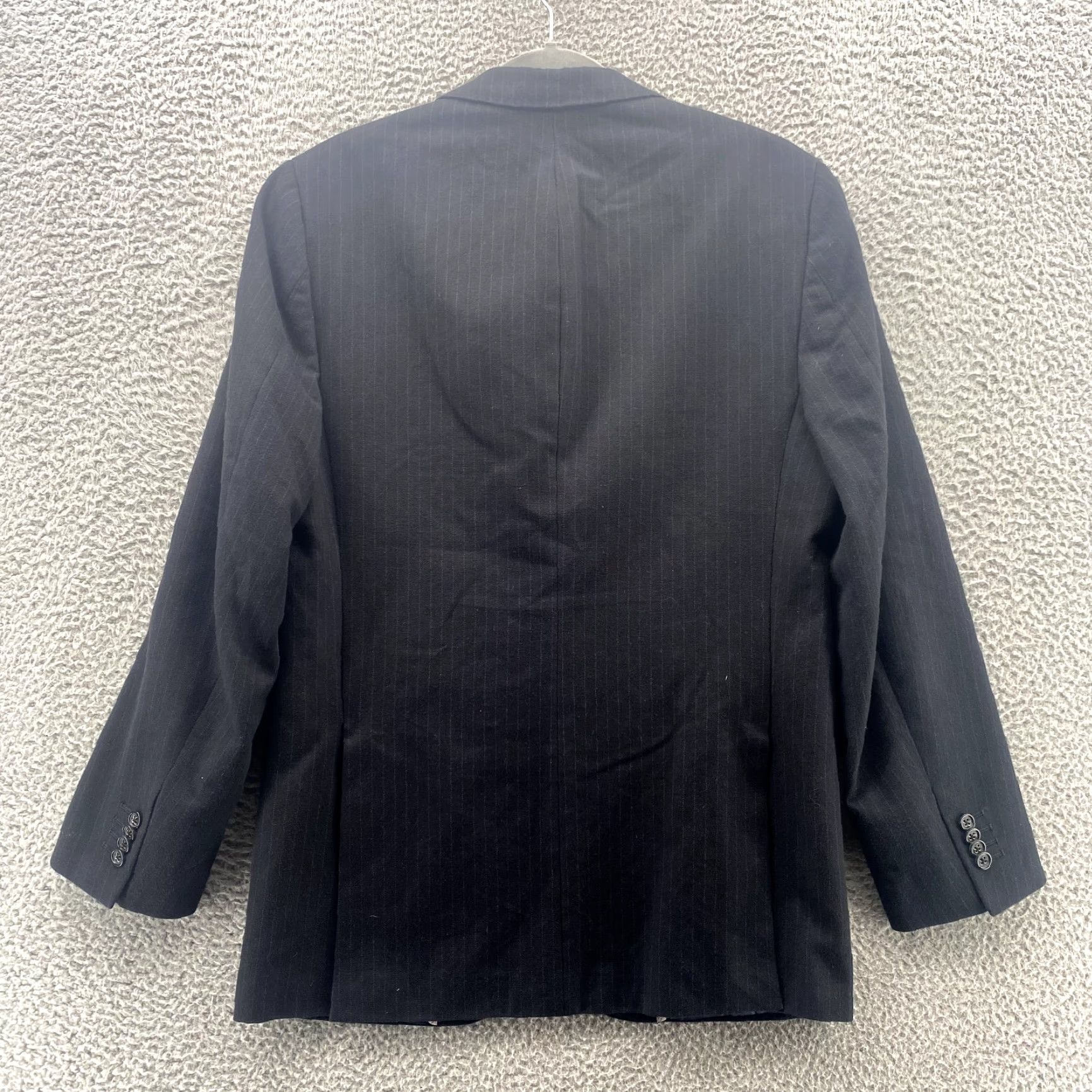 Banana Republic Banana Republic Blazer Mens 38R Black Pinstripe Notch Lapel Formal Business Casual Office Size 38R - 7 Thumbnail