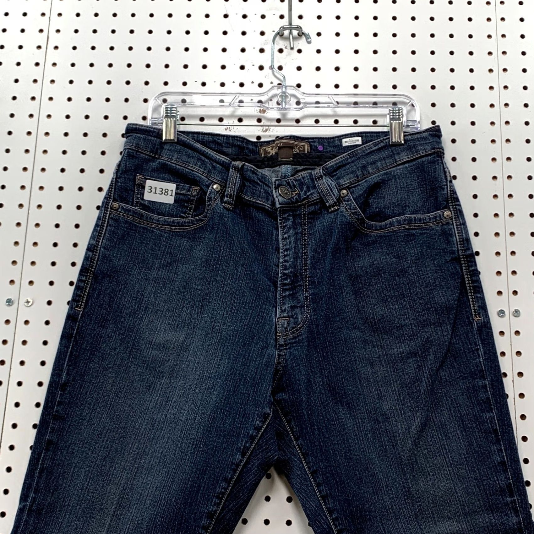 Vintage 34 Heritage Jeans Mens 33 Blue Denim Size FIts 33X26 Straight Leg Casual Size US 33 - 3 Thumbnail