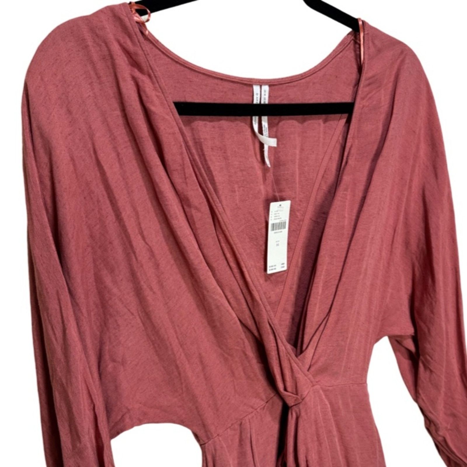 Anthropologie Anthropologie Puff-Sleeve Wrap Mini Dress - Pink Rose Sz 10 Size L / US 10 / IT 46 - 5 Thumbnail