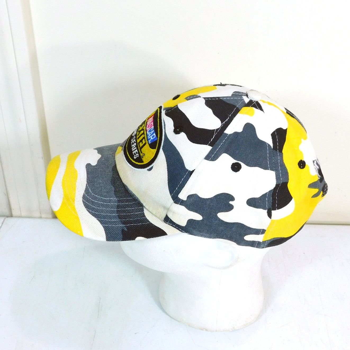 NASCAR Y2K NASCAR Nextel Cup Series Yellow Arctic Camo Hat OSFA Size ONE SIZE - 5 Thumbnail