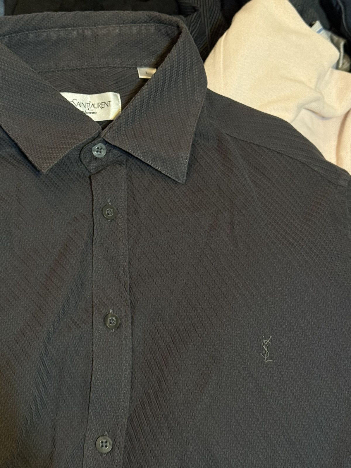 Yves Saint Laurent Carbon YSL Shirt Dark Grey Size US L / EU 52-54 / 3 - 8 Thumbnail