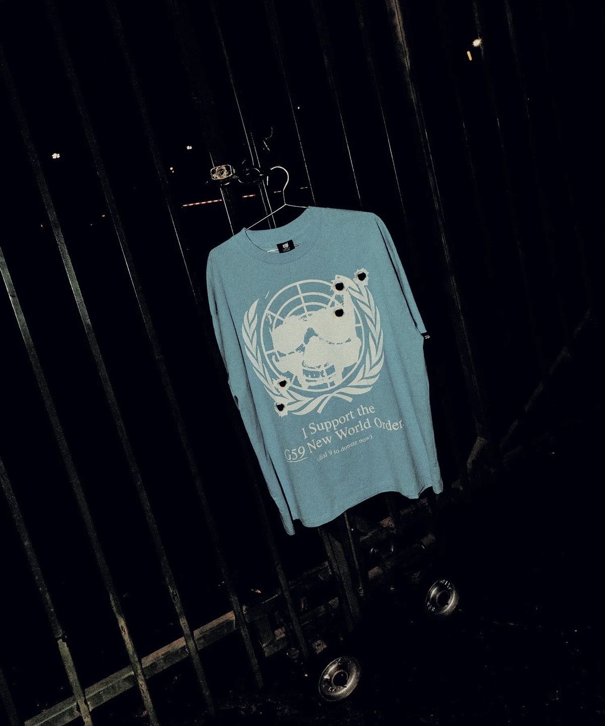 Fuck The Population × G59 Records G*59 UNiTED NATiONS NEW WORLD ORDER G59NWO TEE UN HiGH NECK Size US XL / EU 56 / 4 - 1 Thumbnail
