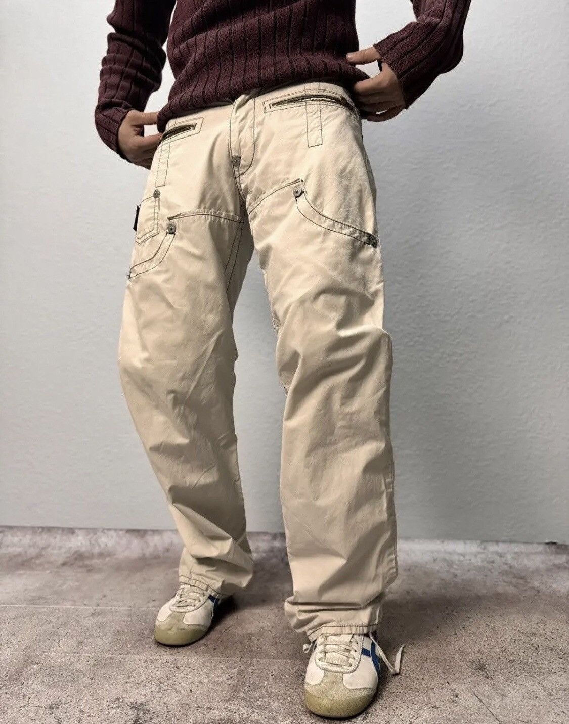 Vintage Vintage Michiko Koshino Style G Star Raw Cargo Pants Bondage Size US 31 - 1 Thumbnail