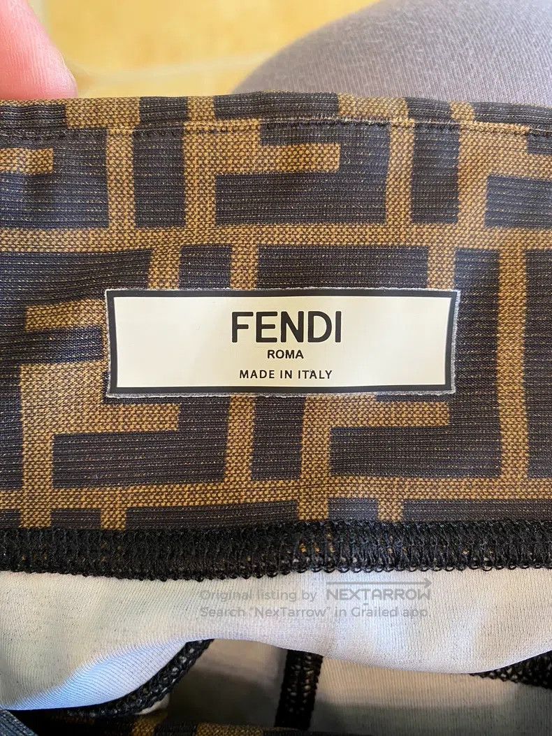 Fendi Fendi Monogram Full Print Logo, Tight Elastic Pants Size 26" / US 2 / IT 38 - 3 Thumbnail