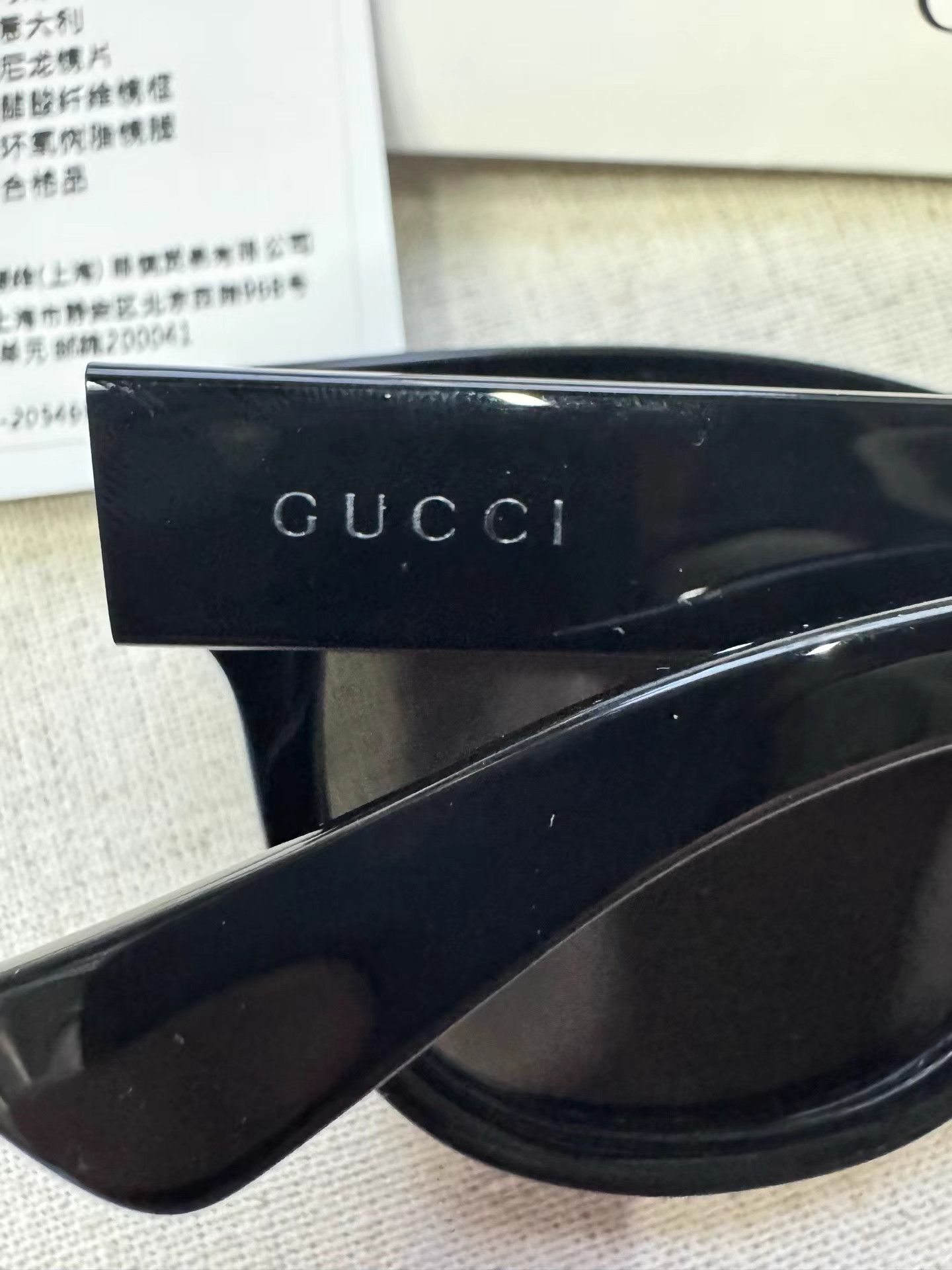 Gucci GUCCI Black Frame & Black Lens Square Sunglasses K2 Size ONE SIZE - 3 Thumbnail